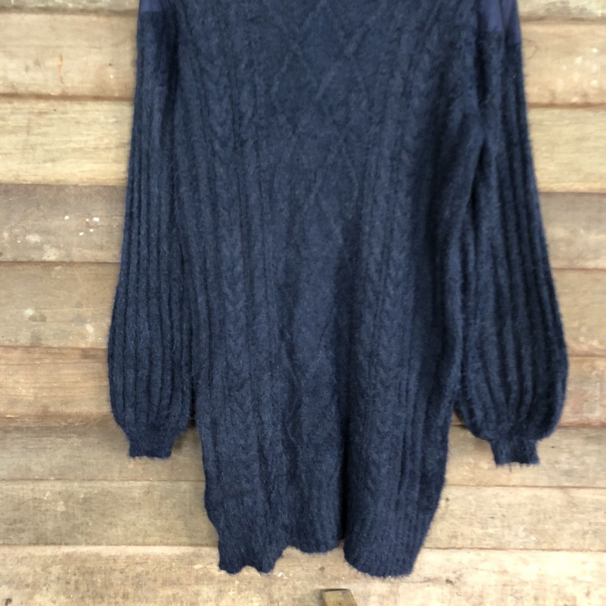 Homespun Knitwear × Japanese Brand DL Japan Dark Blue Mohair Shag Shaggy Knitwear #B629 Size L / US 10 / IT 46 - 8 Thumbnail