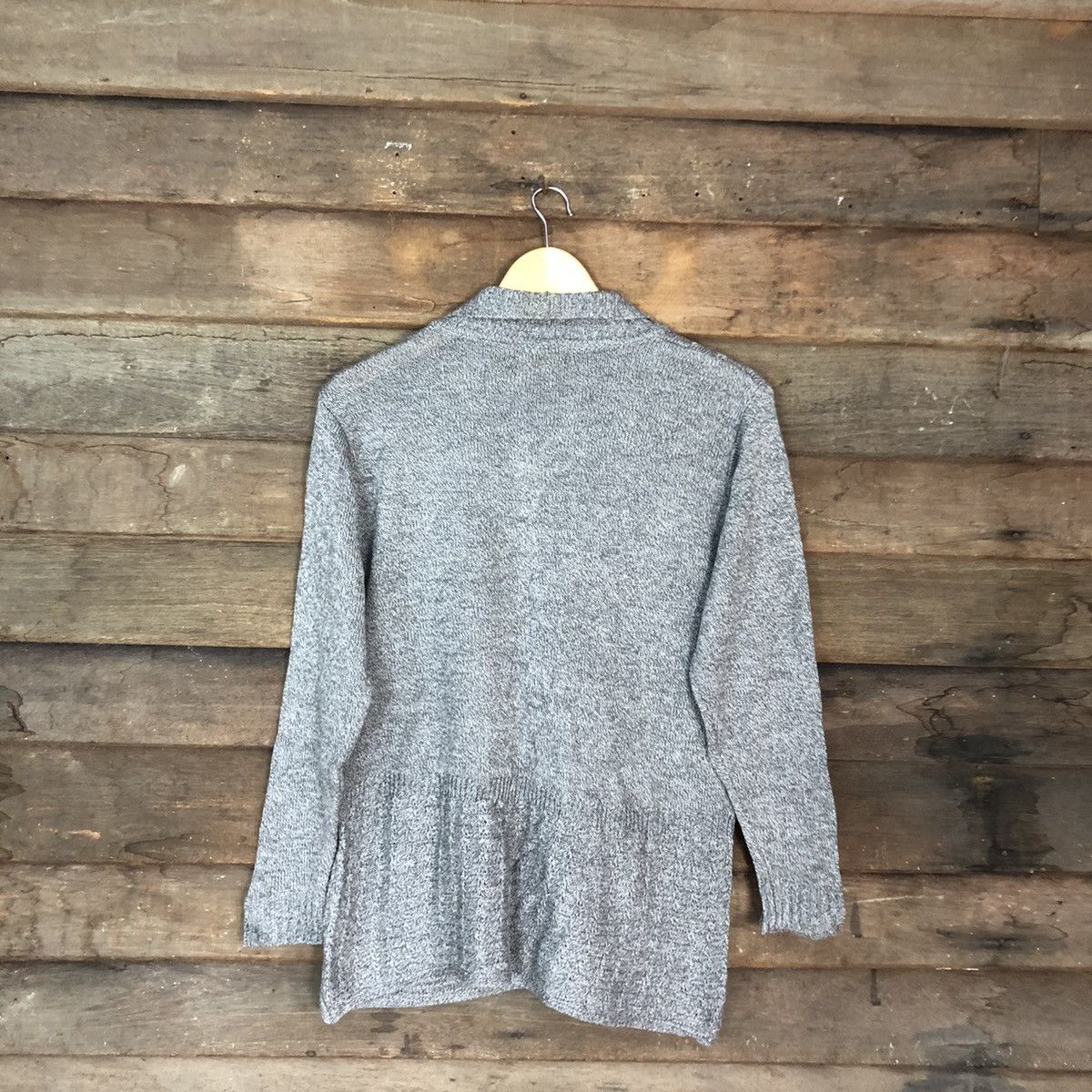 Homespun Knitwear × Japanese Brand × Vintage PolpoA japan vintage knitwear Grey Cardigan #512B Size US L / EU 52-54 / 3 - 12 Thumbnail