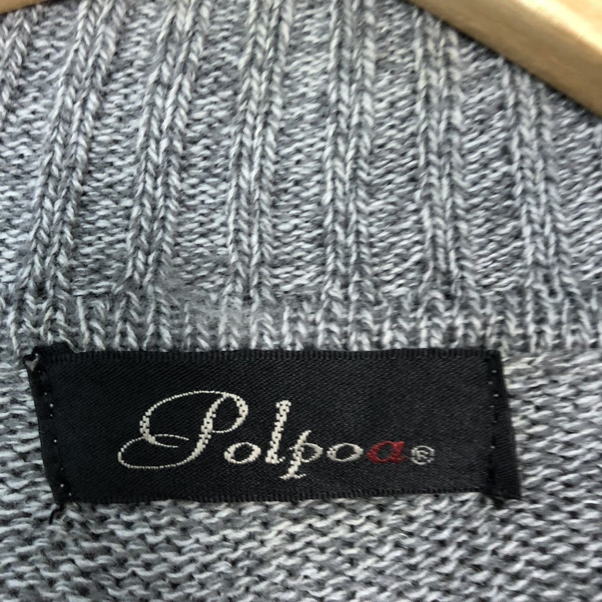 Homespun Knitwear × Japanese Brand × Vintage PolpoA japan vintage knitwear Grey Cardigan #512B Size US L / EU 52-54 / 3 - 11 Thumbnail