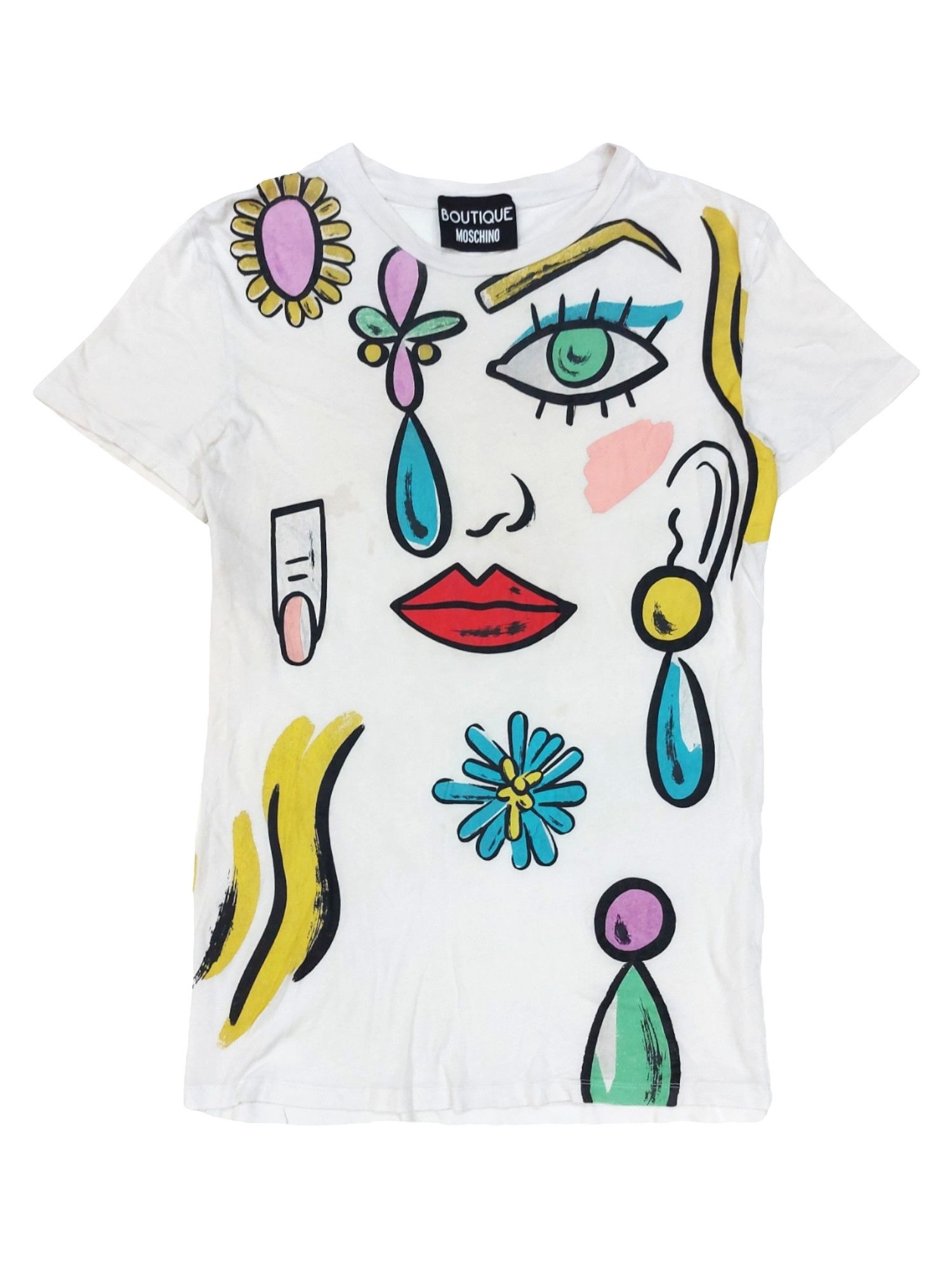 Moschino Rare! Boutique Moschino Designer Pop Art Tee Size M / US 6-8 / IT 42-44 - 1 Thumbnail