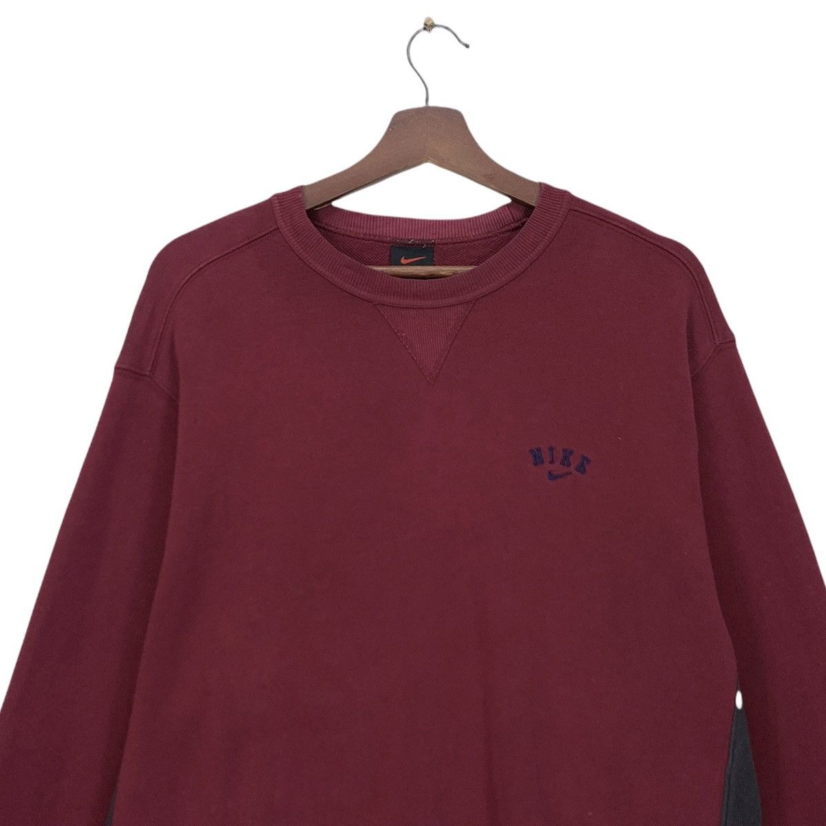 Nike × Vintage Rare! Nike Small Swoosh Crewneck Sweatshirt Size US M / EU 48-50 / 2 - 3 Thumbnail