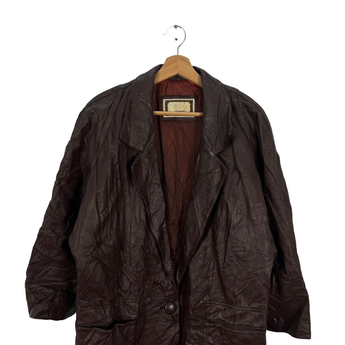 Vintage VINTAGE LEATHER JACKET ELCOLINT NEW NAP DOUBLE BREAST DESIGN Size US M / EU 48-50 / 2 - 3 Thumbnail