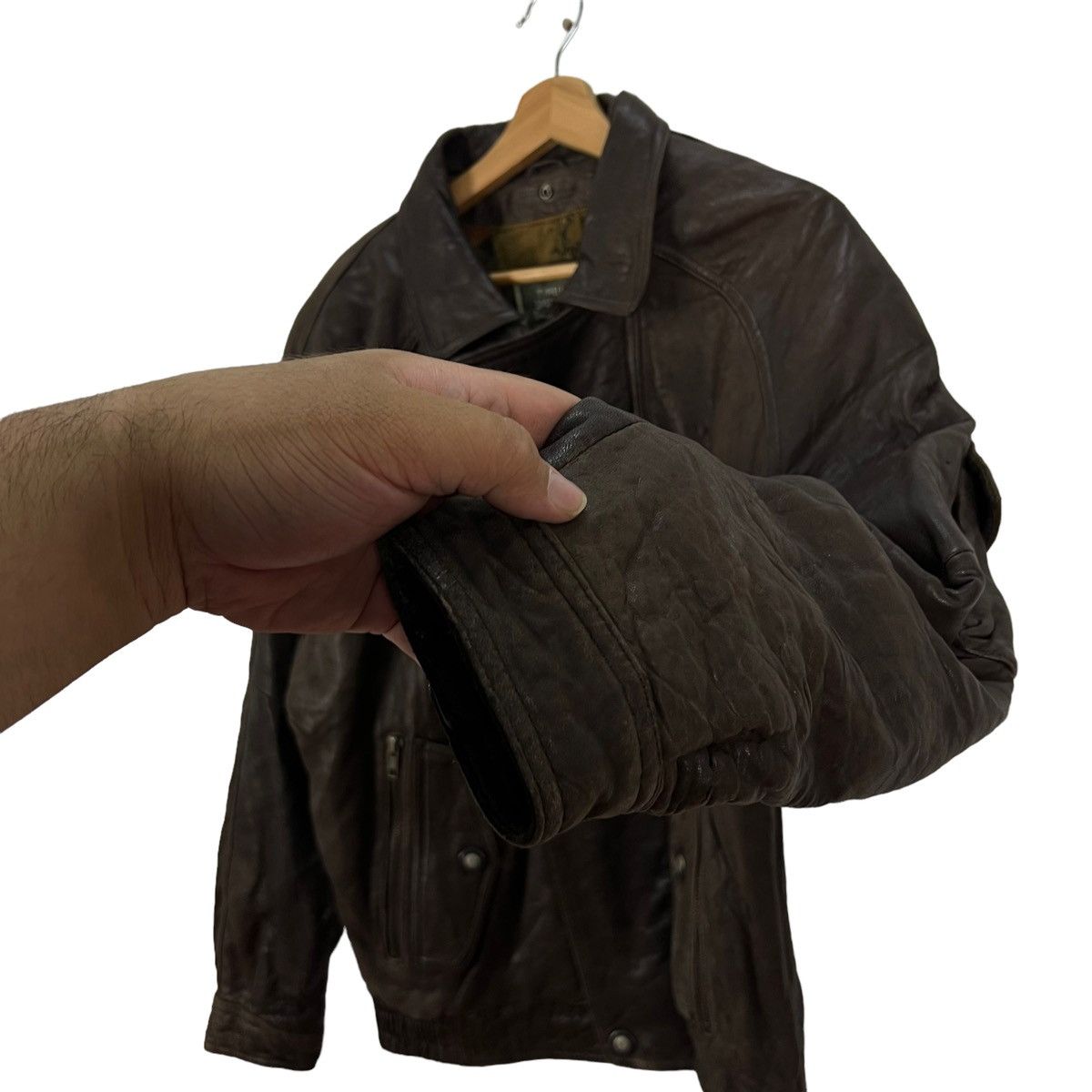 Toyo Enterprises VINTAGE LEATHER JACKET AVIATION COMMANDER PARACHUTE DESIGN Size US L / EU 52-54 / 3 - 3 Thumbnail