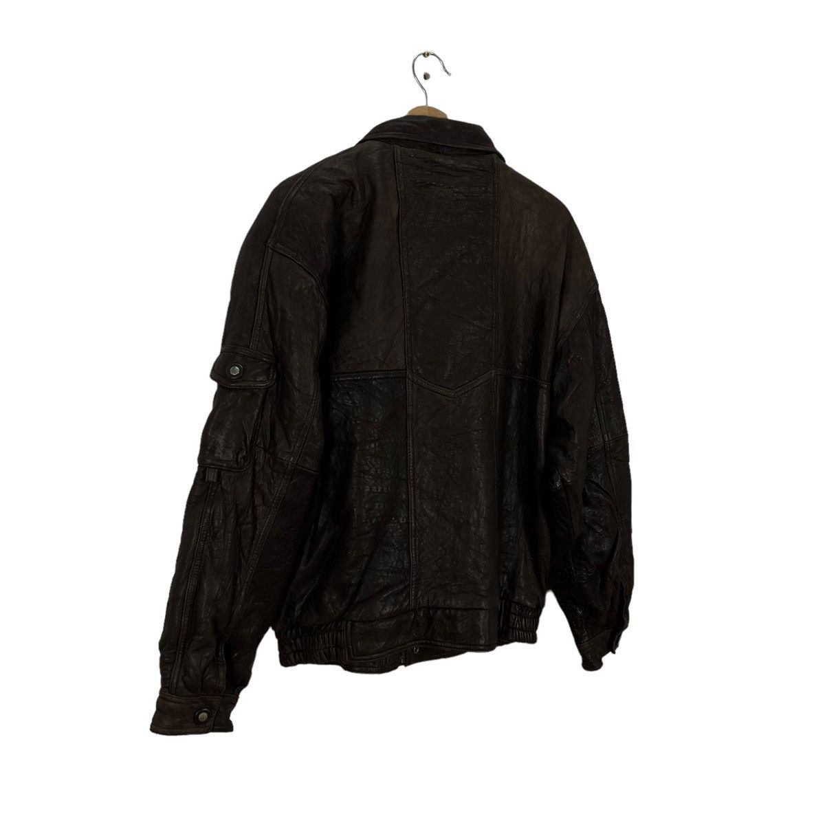 Toyo Enterprises VINTAGE LEATHER JACKET AVIATION COMMANDER PARACHUTE DESIGN Size US L / EU 52-54 / 3 - 8 Thumbnail