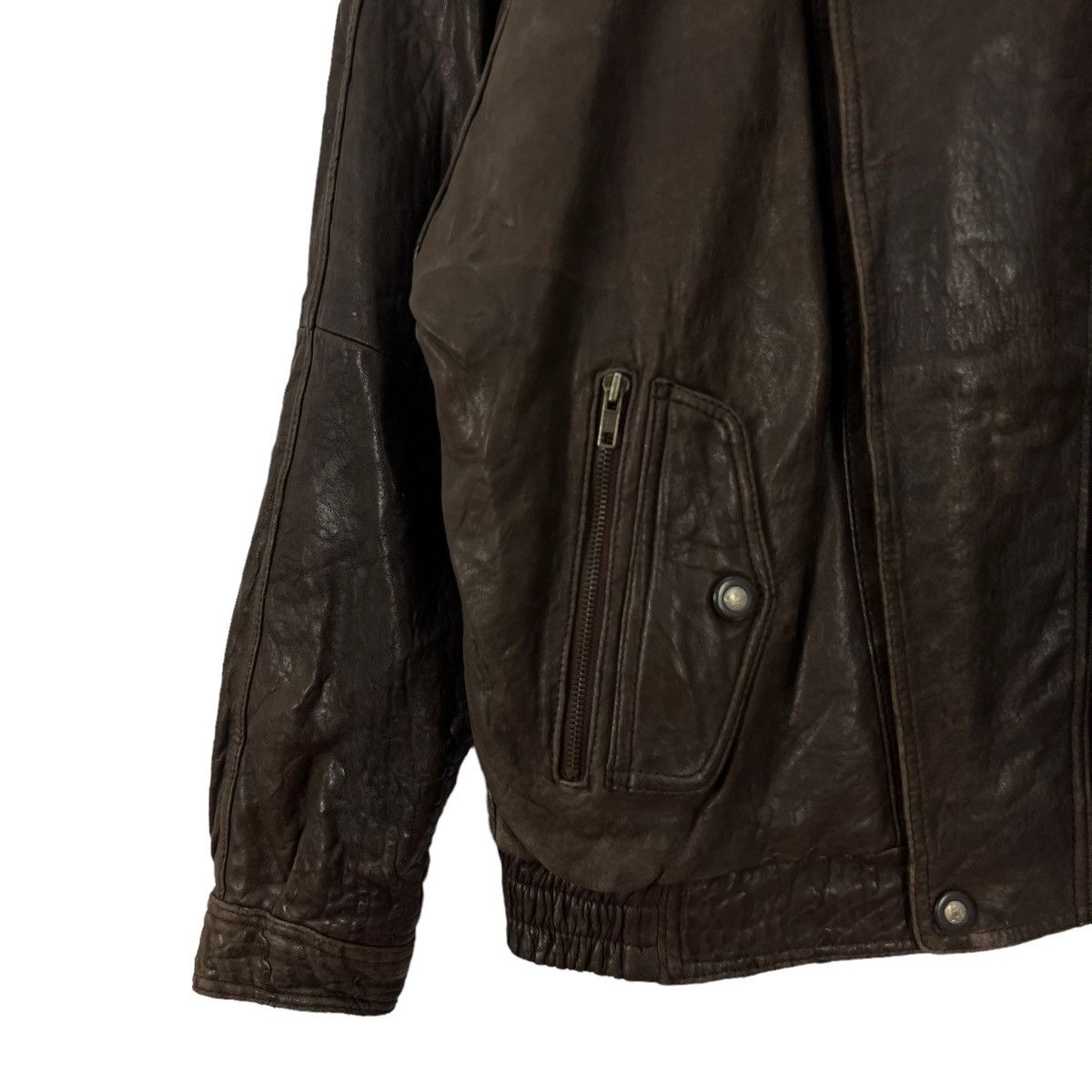 Toyo Enterprises VINTAGE LEATHER JACKET AVIATION COMMANDER PARACHUTE DESIGN Size US L / EU 52-54 / 3 - 4 Thumbnail