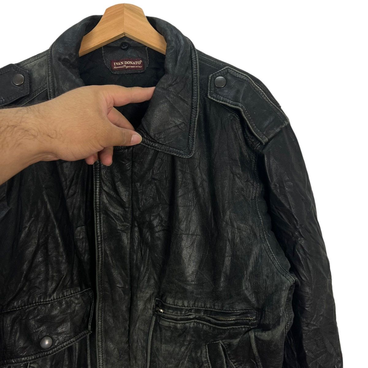 Aero Leathers VINTAGE GENUINE LEATHER JACKET IVAN DONATO MADE IN ITALY Size US M / EU 48-50 / 2 - 5 Thumbnail