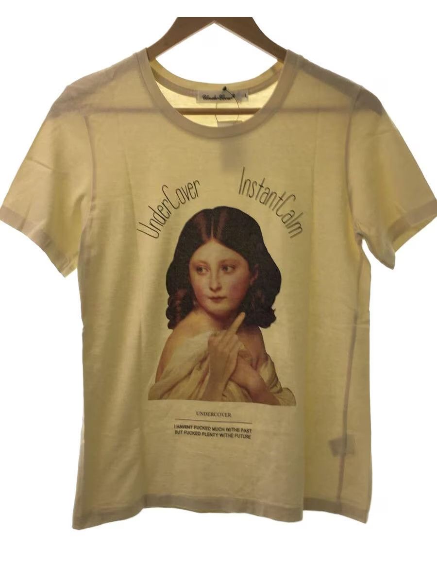 image of Undercover Aw16 "instant Calm" Middle Finger Tee in Beige, Men's (Size Small)