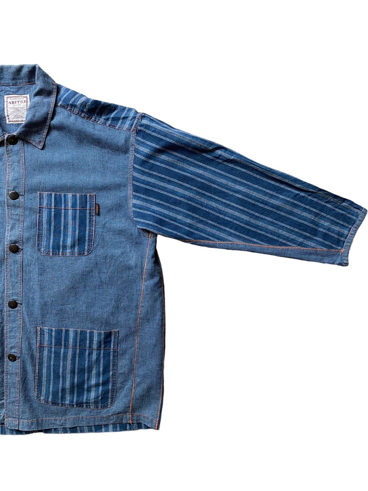 Blue Blue Japan × Hysteric Glamour × Japanese Brand 🇯🇵Vintage Abitio Indigo Pachwork Jacket Visvim kapital design Size US L / EU 52-54 / 3 - 9 Thumbnail