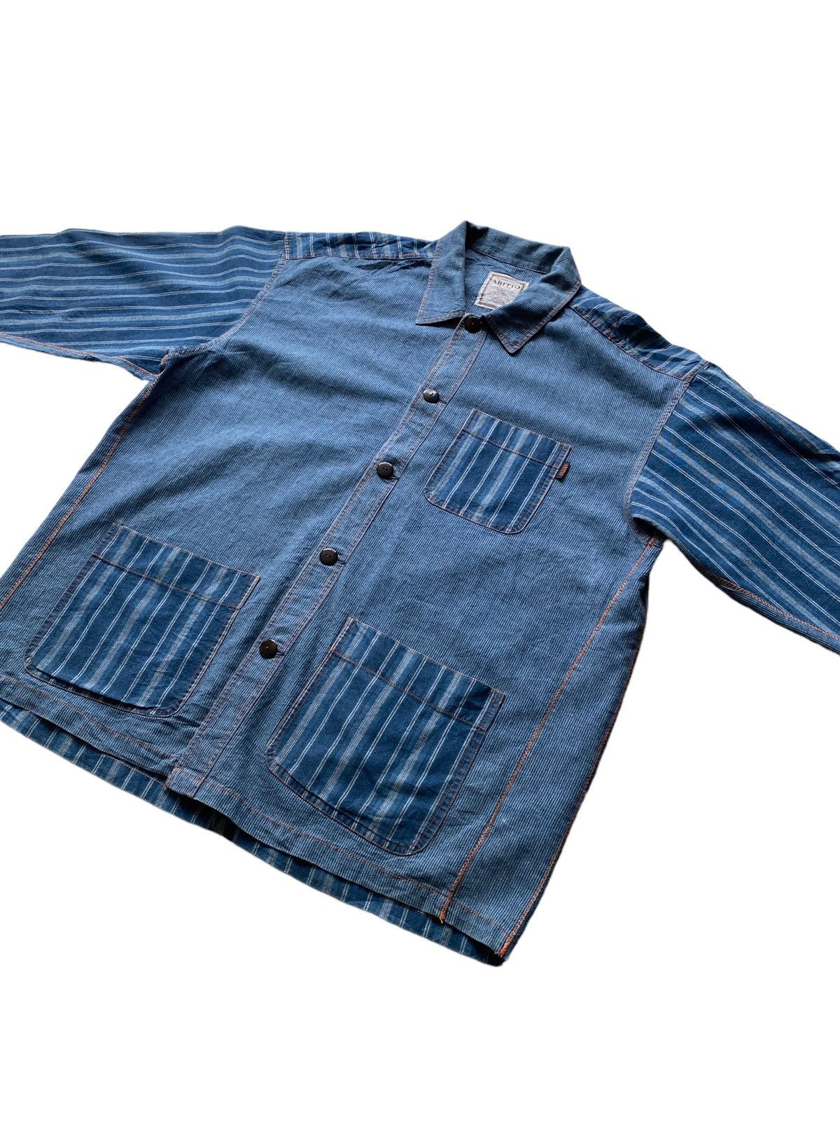 Blue Blue Japan × Hysteric Glamour × Japanese Brand 🇯🇵Vintage Abitio Indigo Pachwork Jacket Visvim kapital design Size US L / EU 52-54 / 3 - 6 Thumbnail
