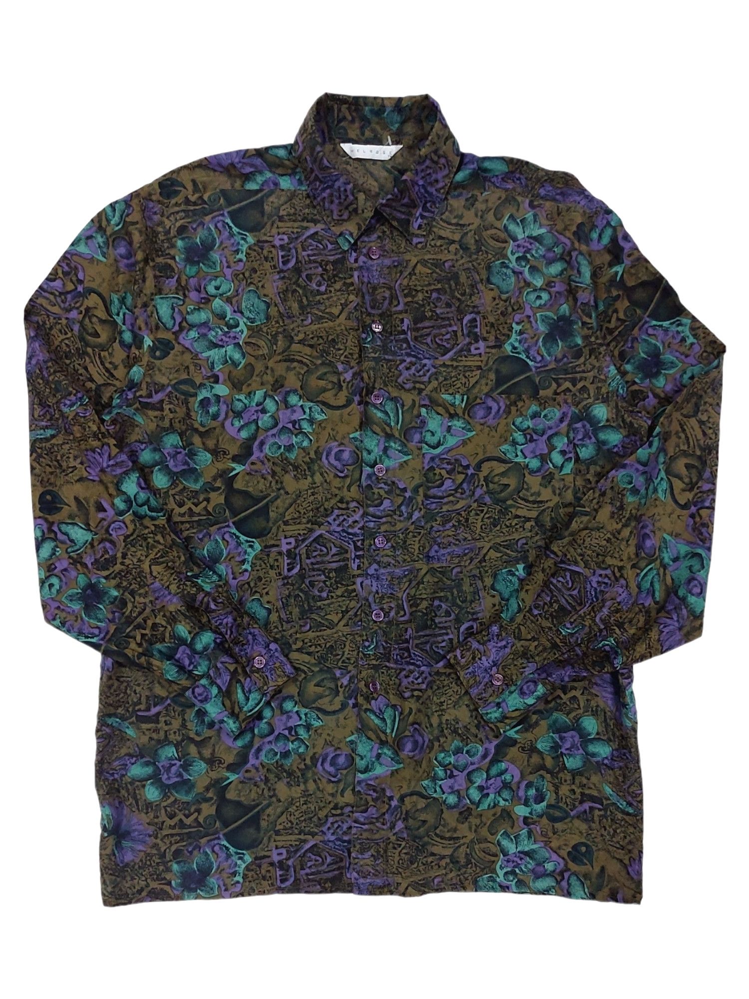 Designer × Melrose Rare! Melrose Floral Silk Shirt Size US L / EU 52-54 / 3 - 1 Thumbnail