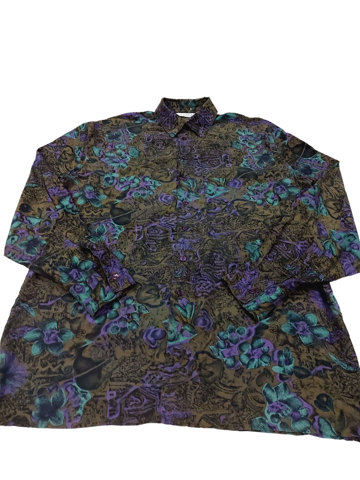 Designer × Melrose Rare! Melrose Floral Silk Shirt Size US L / EU 52-54 / 3 - 5 Thumbnail
