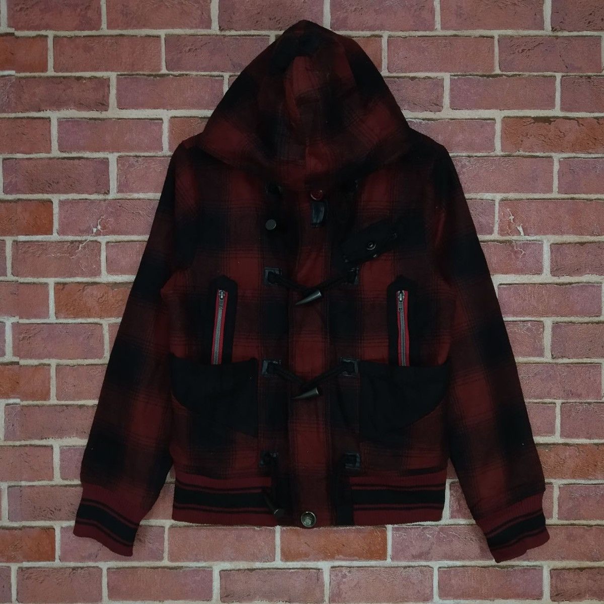 Japanese Brand Rare!! Plaid Tartan Checkered Bondage Punk Jacket Size US M / EU 48-50 / 2 - 1 Thumbnail