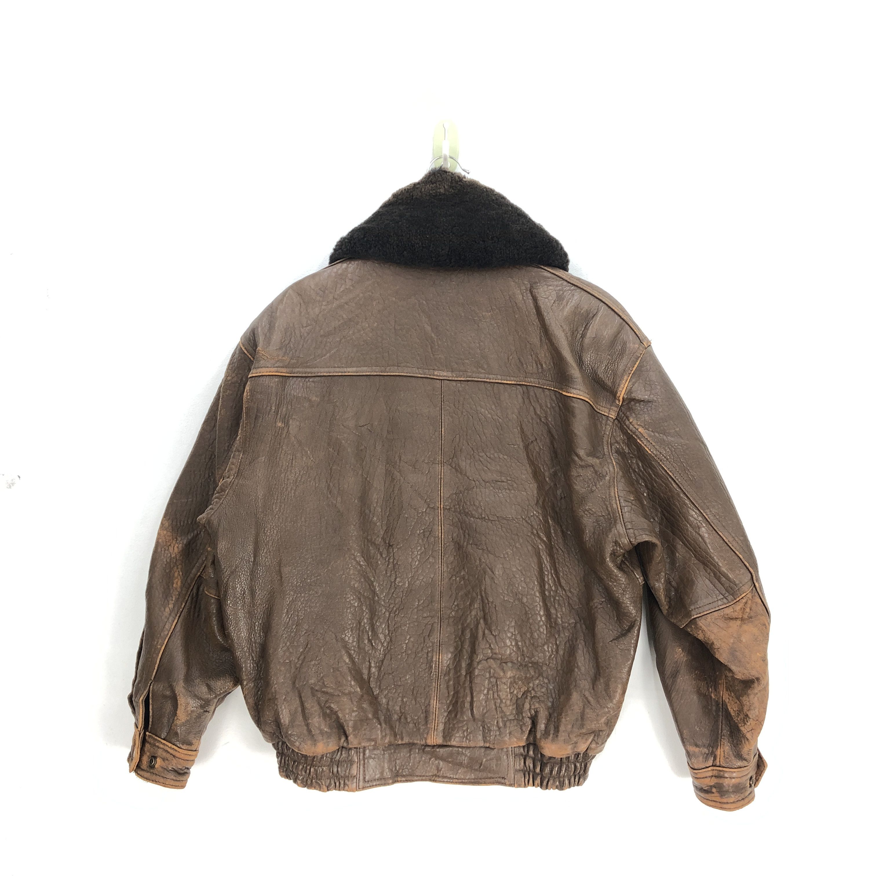 Leather Bormeleon Leather Flight Jacket Sherpa Genuine Leather Size US L / EU 52-54 / 3 - 2 Thumbnail