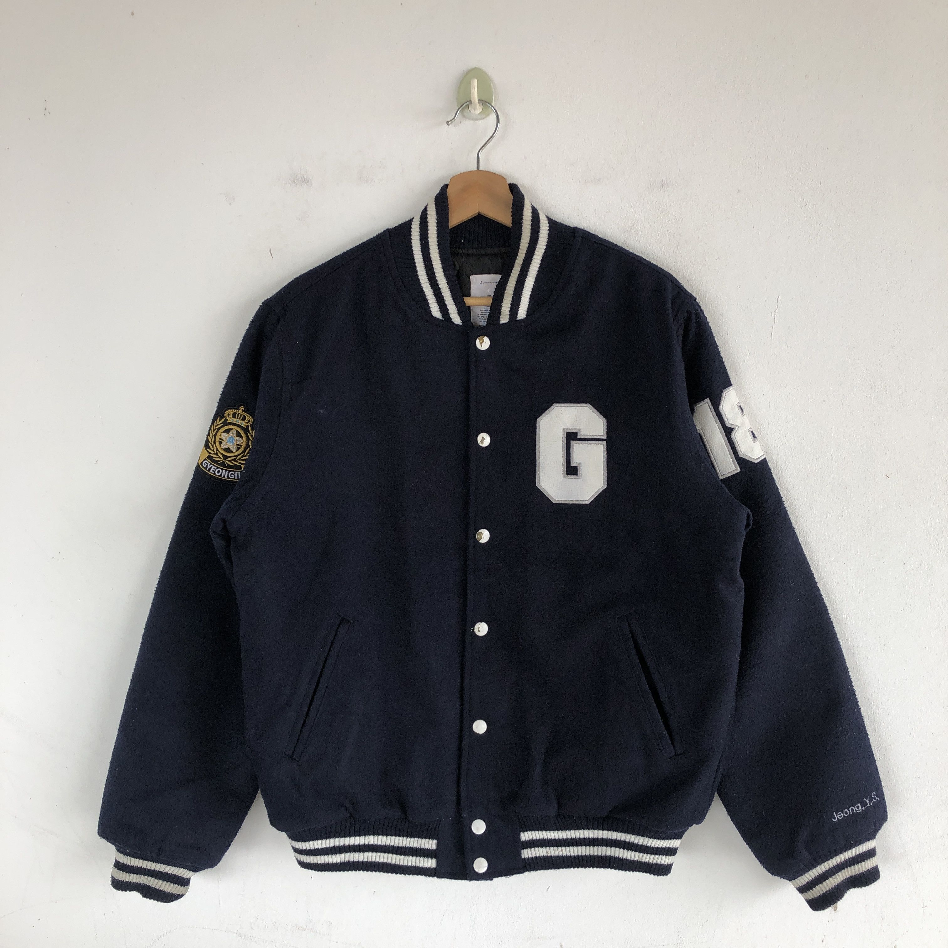 Vintage Gyeongil High School Varsity Jacket Letterman Wool Jacket Size US M / EU 48-50 / 2 - 1 Thumbnail