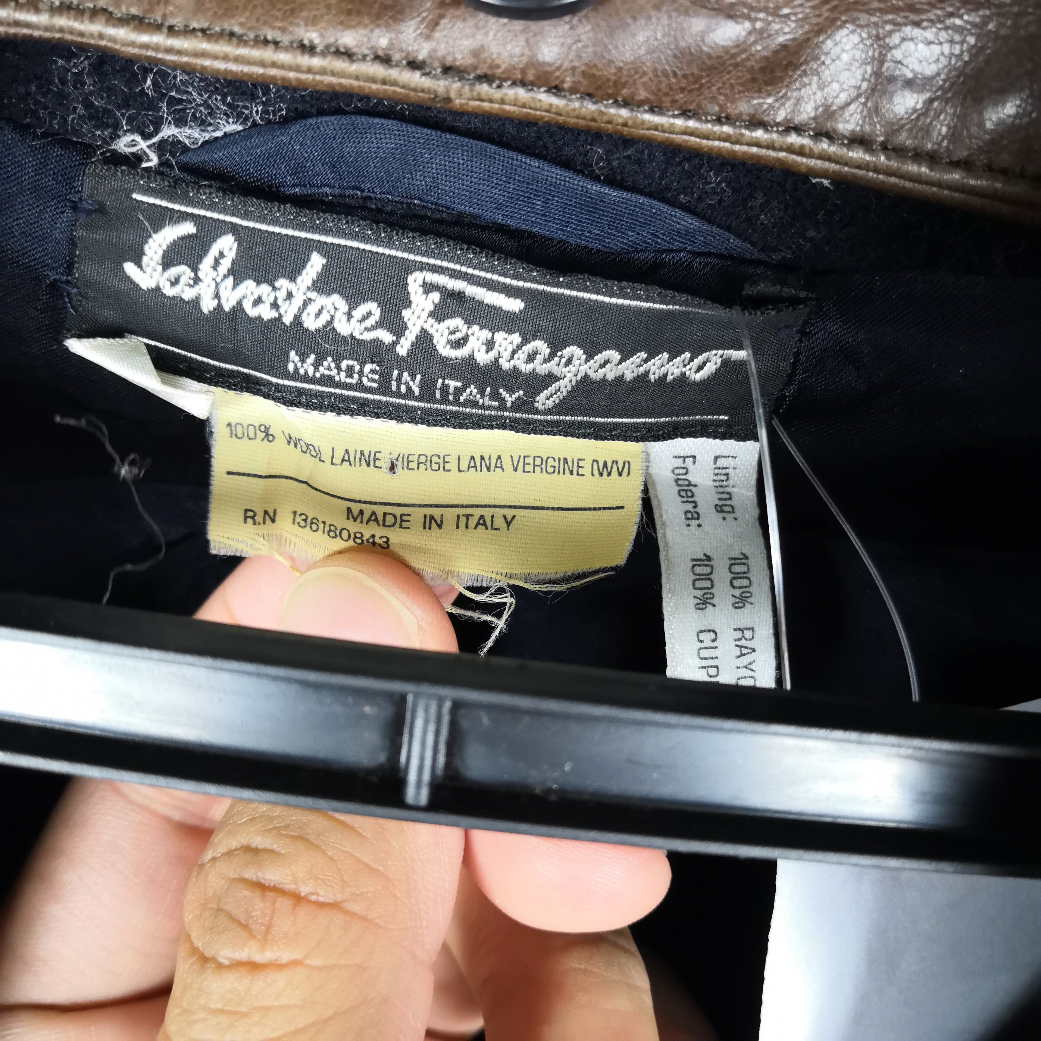 Salvatore Ferragamo × Vintage Vintage Salvatore Ferragamo Long Coat Wool Jackets Size US S / EU 44-46 / 1 - 4 Thumbnail