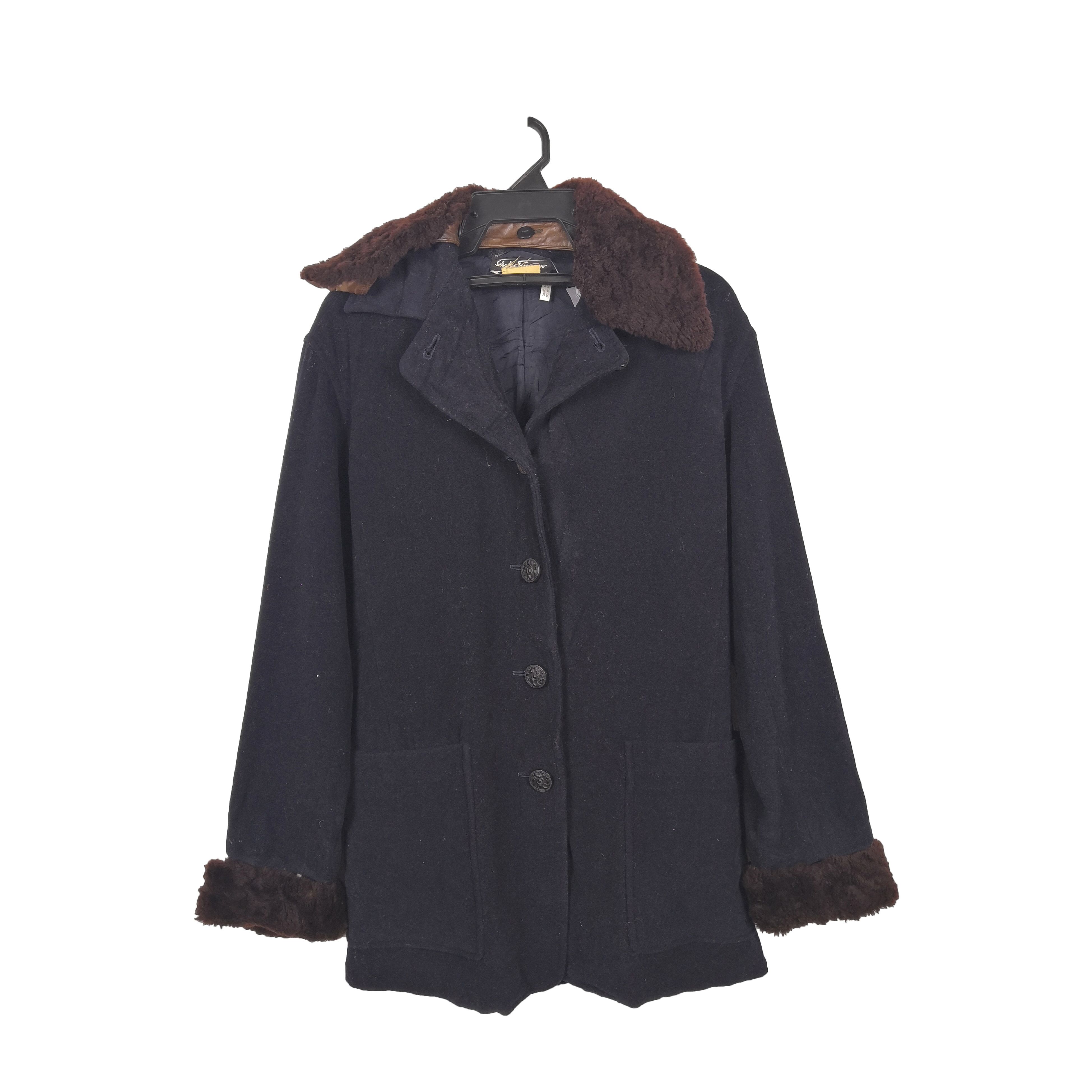 Salvatore Ferragamo × Vintage Vintage Salvatore Ferragamo Long Coat Wool Jackets Size US S / EU 44-46 / 1 - 1 Thumbnail