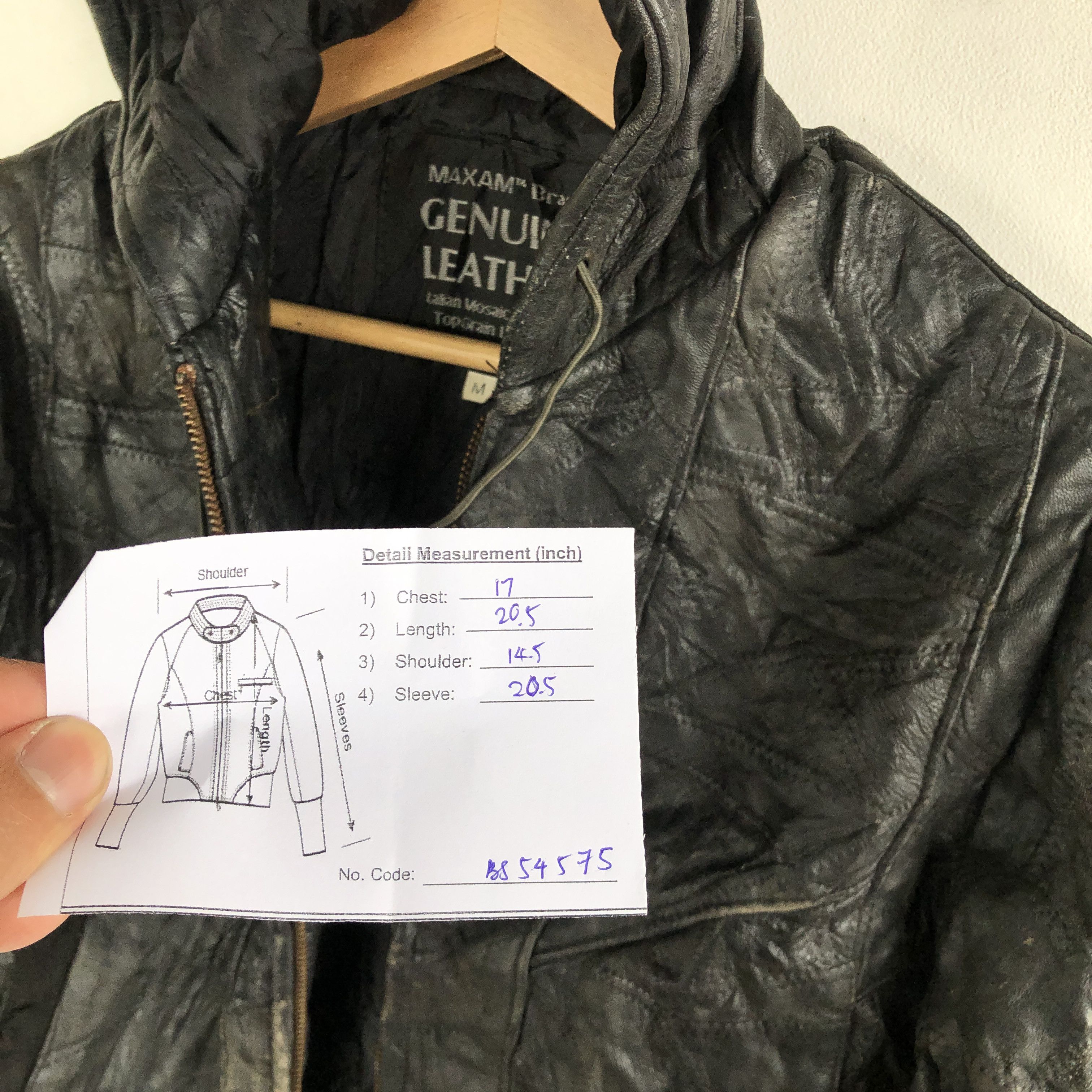 Genuine Leather × Vintage Maxam Leather Jacket Hoodie Japanese Genuine Leather Size US XS / EU 42 / 0 - 10 Thumbnail