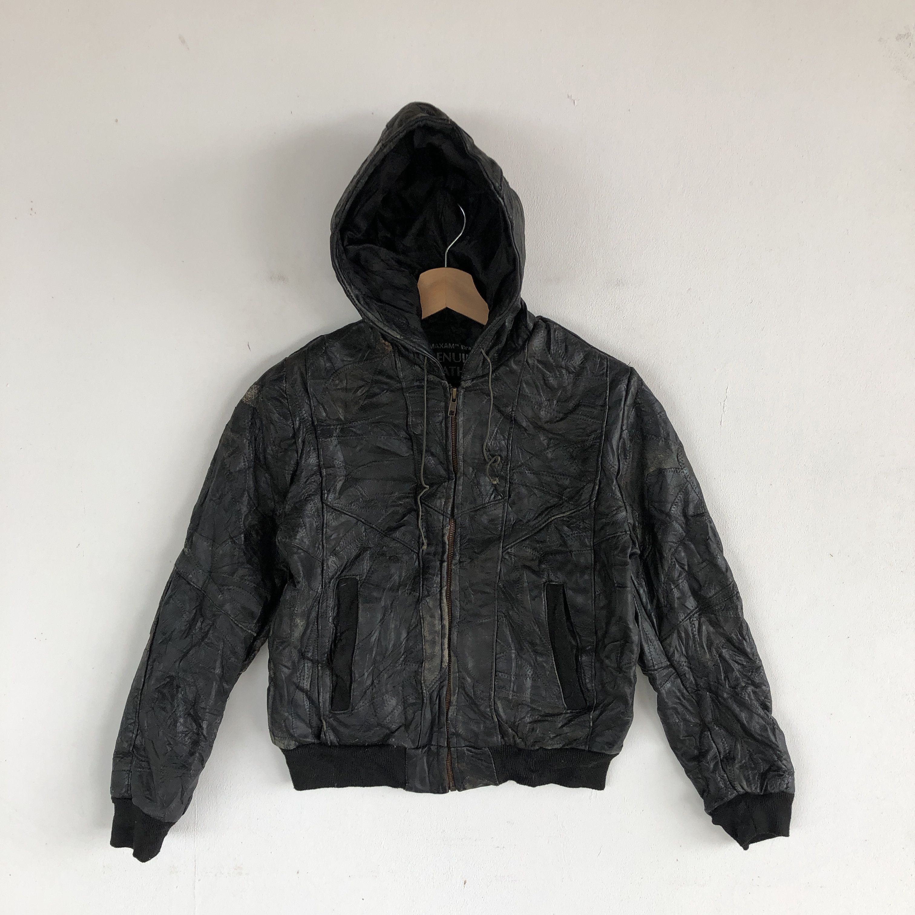 Genuine Leather × Vintage Maxam Leather Jacket Hoodie Japanese Genuine Leather Size US XS / EU 42 / 0 - 1 Thumbnail