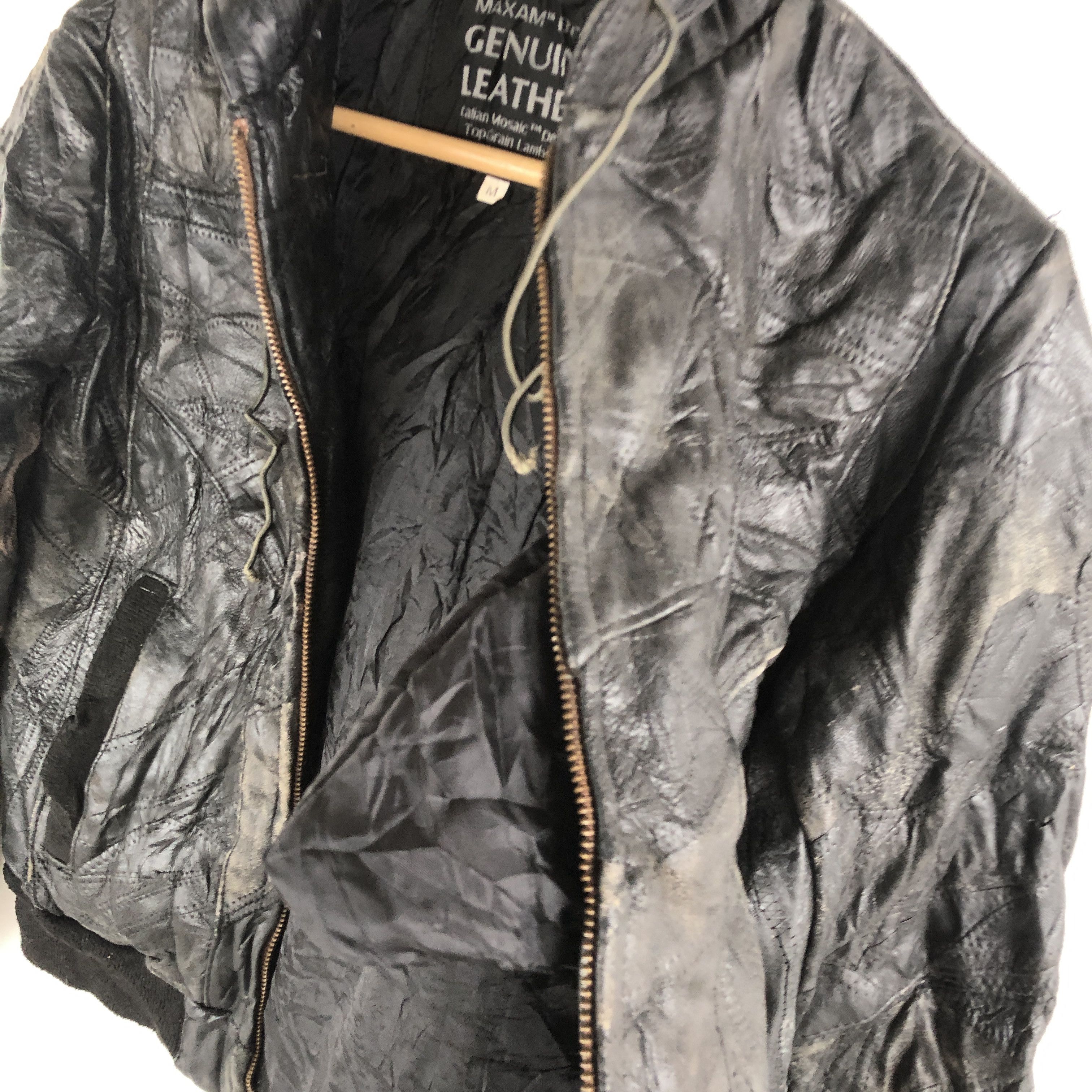 Genuine Leather × Vintage Maxam Leather Jacket Hoodie Japanese Genuine Leather Size US XS / EU 42 / 0 - 9 Thumbnail