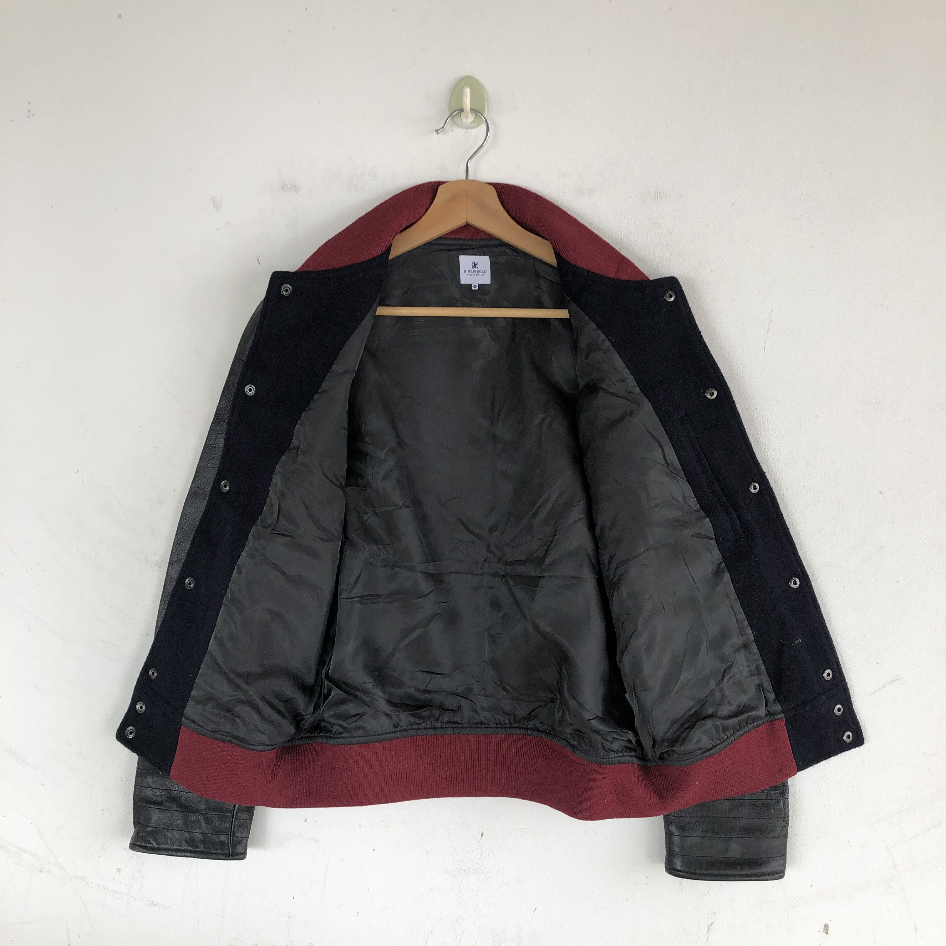 Japanese Brand × Vintage R Newbold Japanese Varsity Jacket Leather Wool Jacket Size US M / EU 48-50 / 2 - 8 Thumbnail
