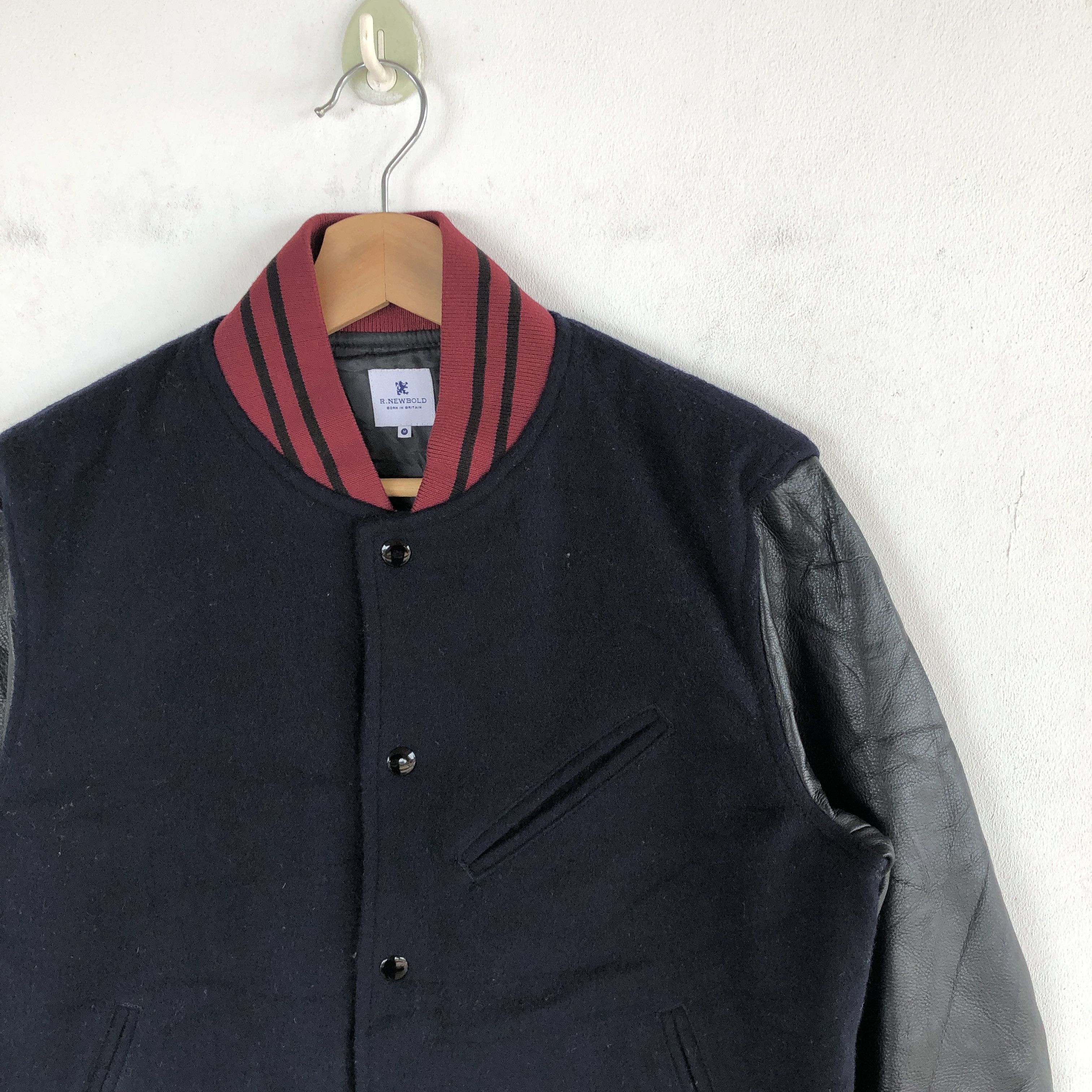 Japanese Brand × Vintage R Newbold Japanese Varsity Jacket Leather Wool Jacket Size US M / EU 48-50 / 2 - 5 Thumbnail