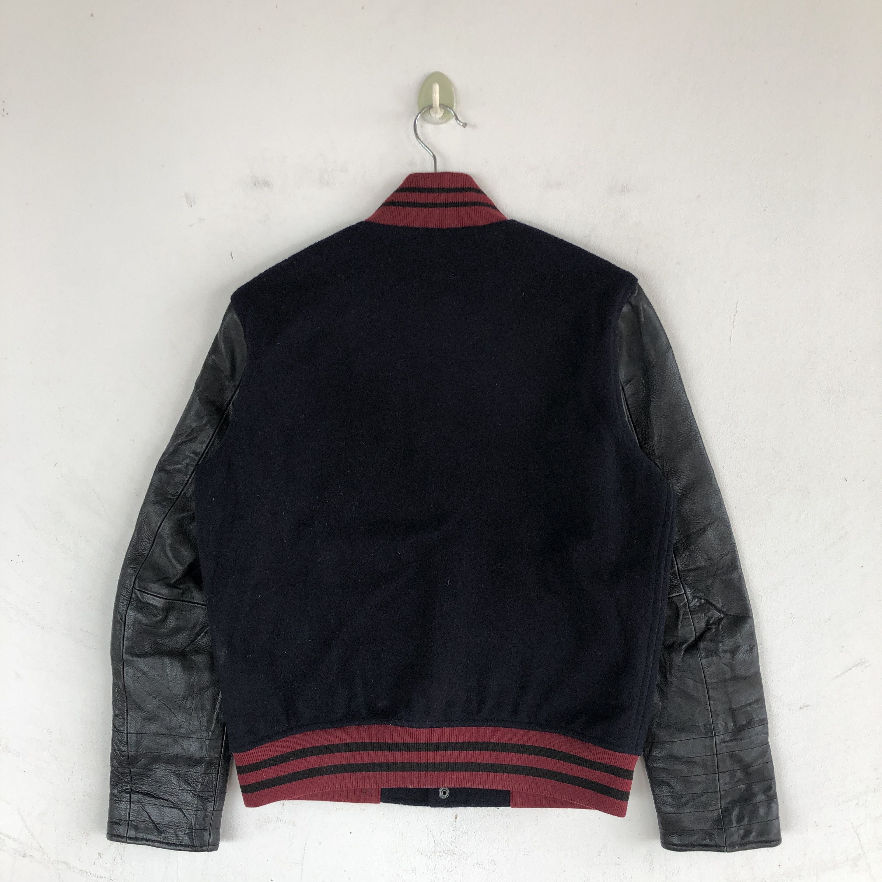 Japanese Brand × Vintage R Newbold Japanese Varsity Jacket Leather Wool Jacket Size US M / EU 48-50 / 2 - 2 Thumbnail