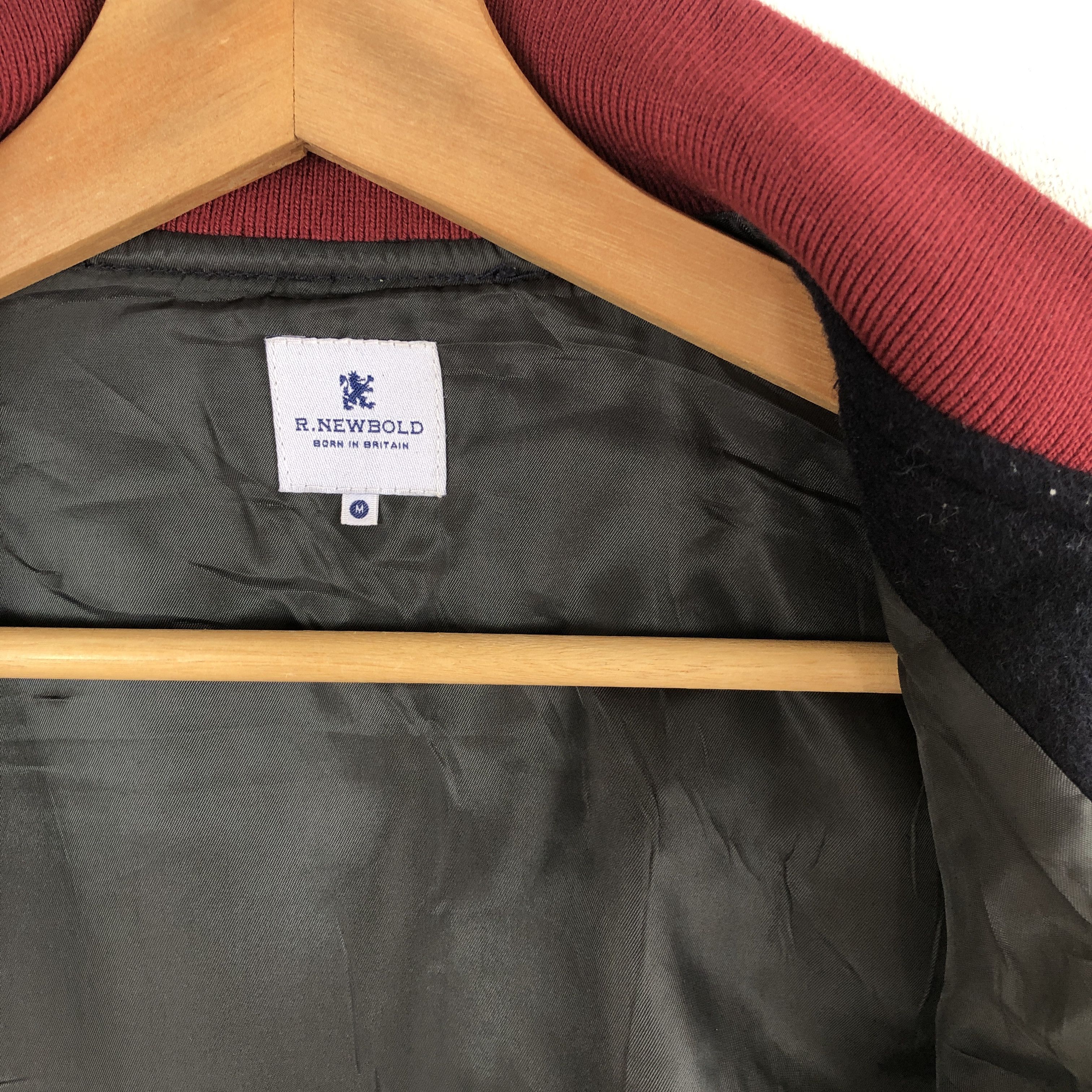 Japanese Brand × Vintage R Newbold Japanese Varsity Jacket Leather Wool Jacket Size US M / EU 48-50 / 2 - 9 Thumbnail