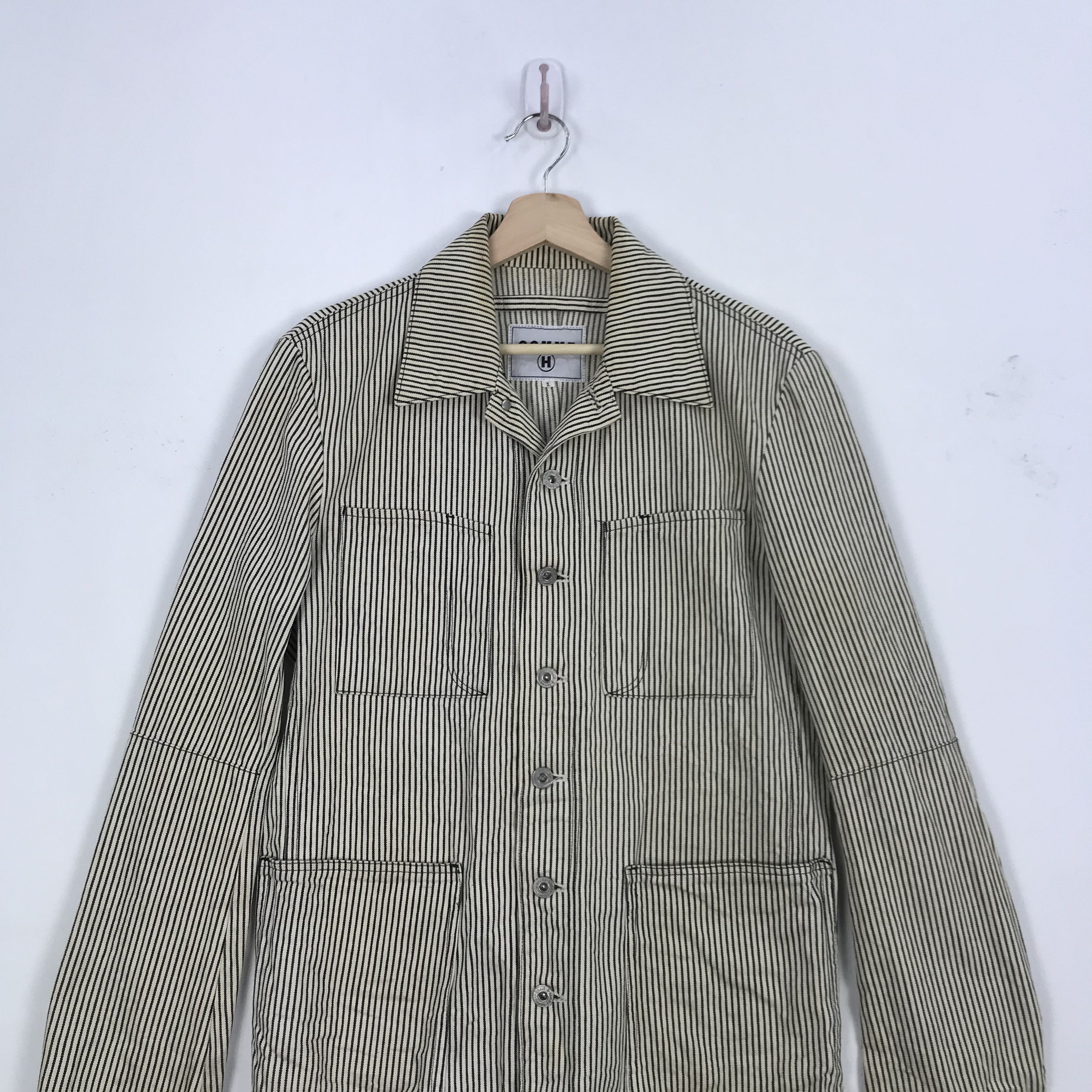 gomme Gomme Homme Jacket Japanese Hickory Jacket Coat Blazer Size US S / EU 44-46 / 1 - 4 Thumbnail
