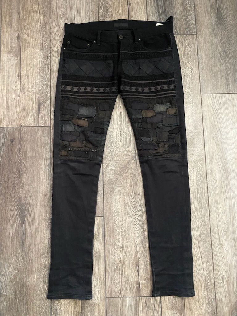 Pre-owned Undercover 2009 Scab Patchwork Crust Pants In Black