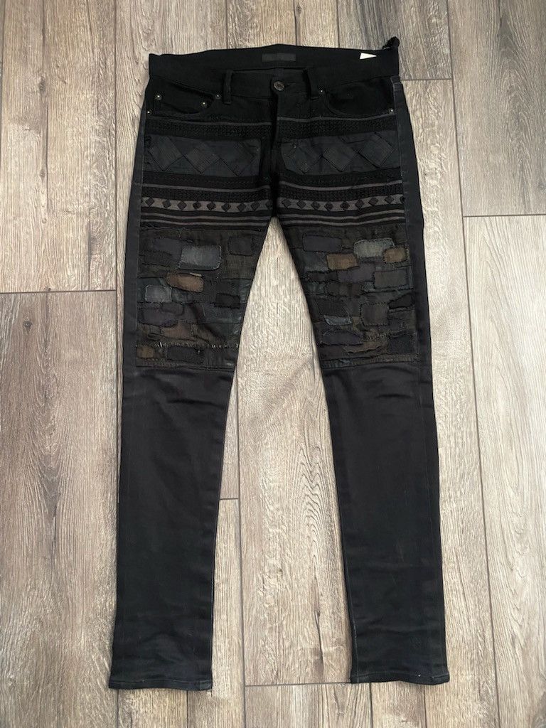image of Undercover 2009 Scab Patchwork Crust Pants in Black, Men's (Size 30)