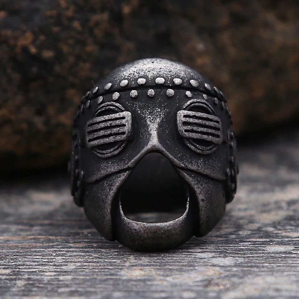 Jewelry × Vintage Gothic Punk Death Skull Mask Ring Size ONE SIZE - 3 Thumbnail