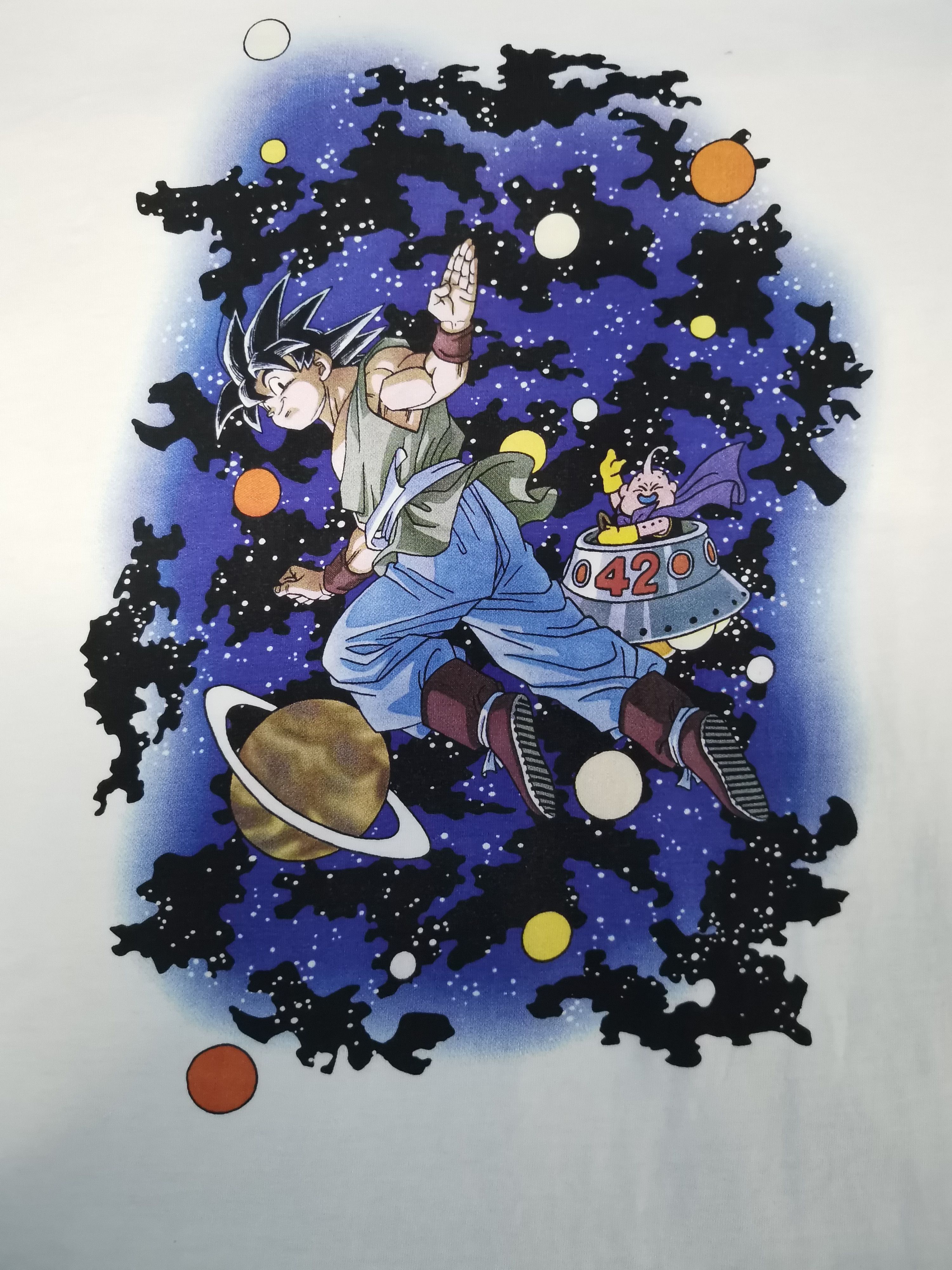image of Anima x Cartoon Network Dragon Ball Z Japan Anime Tee Akira Evangelion Bleach in White (Size XL)