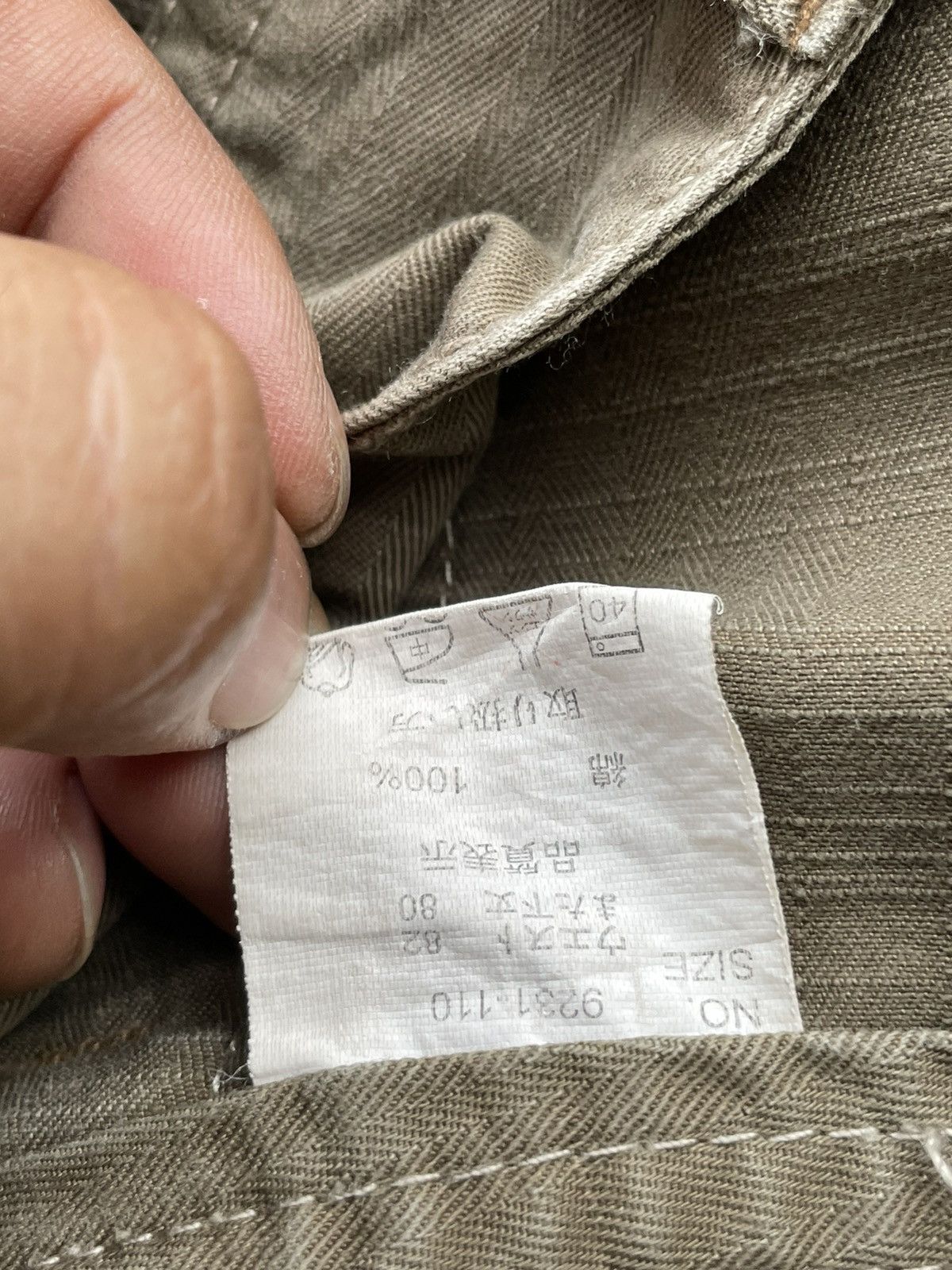 Japanese Brand Vache Herringbone Twill Bush Pant Size US 33 - 14 Thumbnail