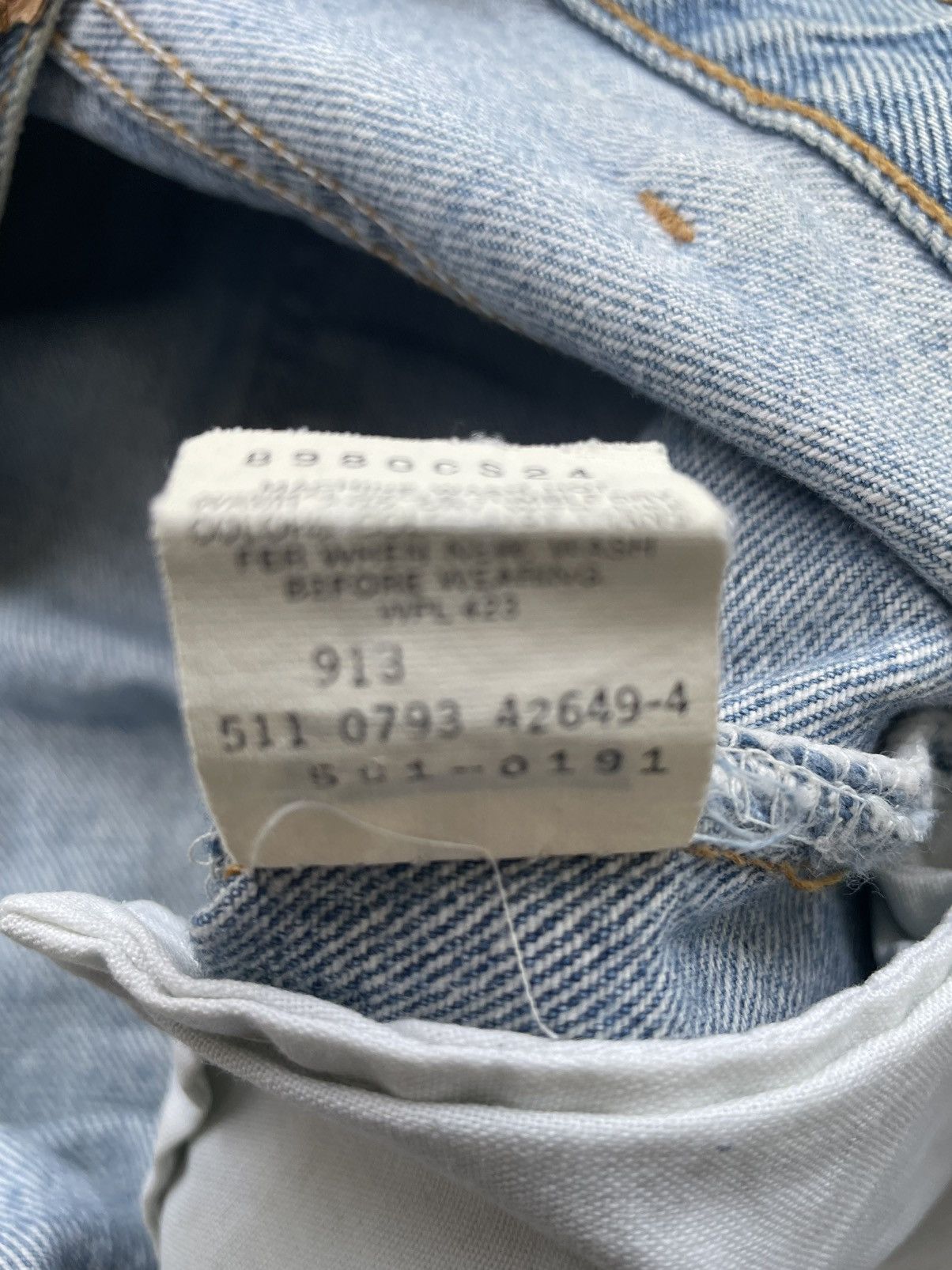 Levi's Vintage Levi’s 501 1993 Usa Aging Faded Wash Size US 40 / EU 56 - 10 Thumbnail