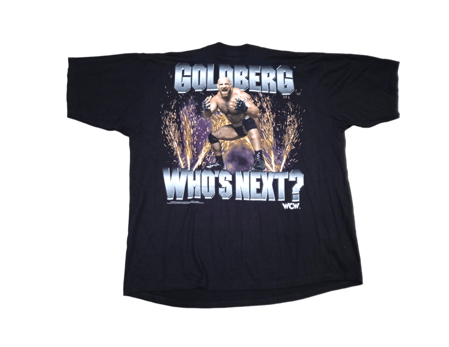 Vintage Vintage WCW 90s Goldberg Liquid Blue AOP T-Shirt Size US XL / EU 56 / 4 - 1 Thumbnail