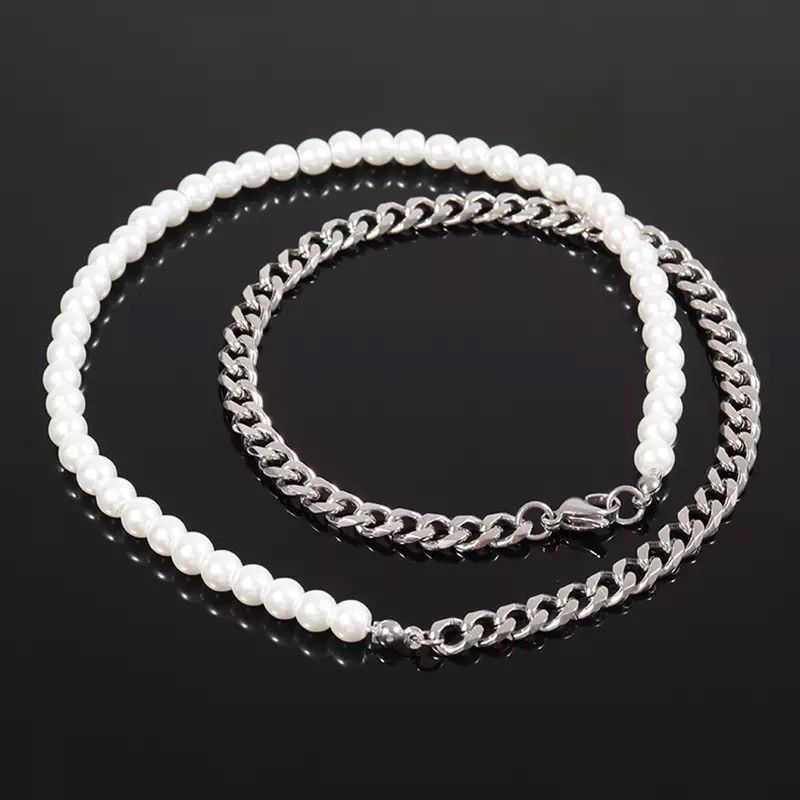 Jewelry New Trendy Imitation Pearl Chain Necklace Size ONE SIZE - 1 Thumbnail