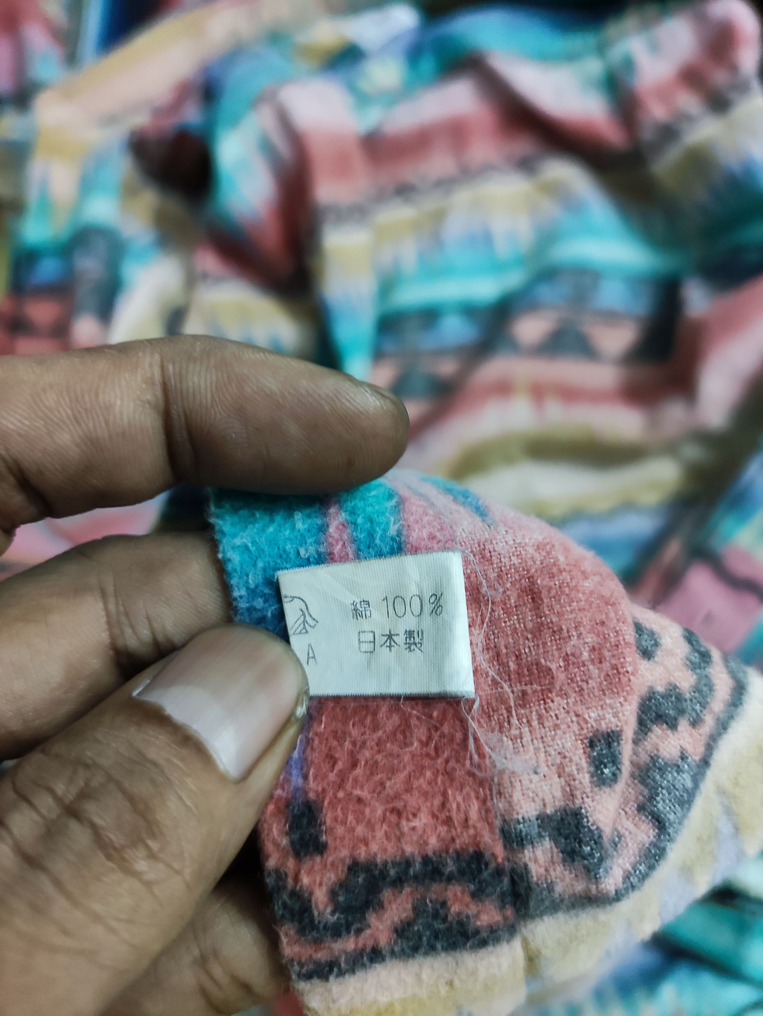 Japanese Brand Vintage Navajo Native Fleece Shirt Button Up Size US M / EU 48-50 / 2 - 6 Thumbnail