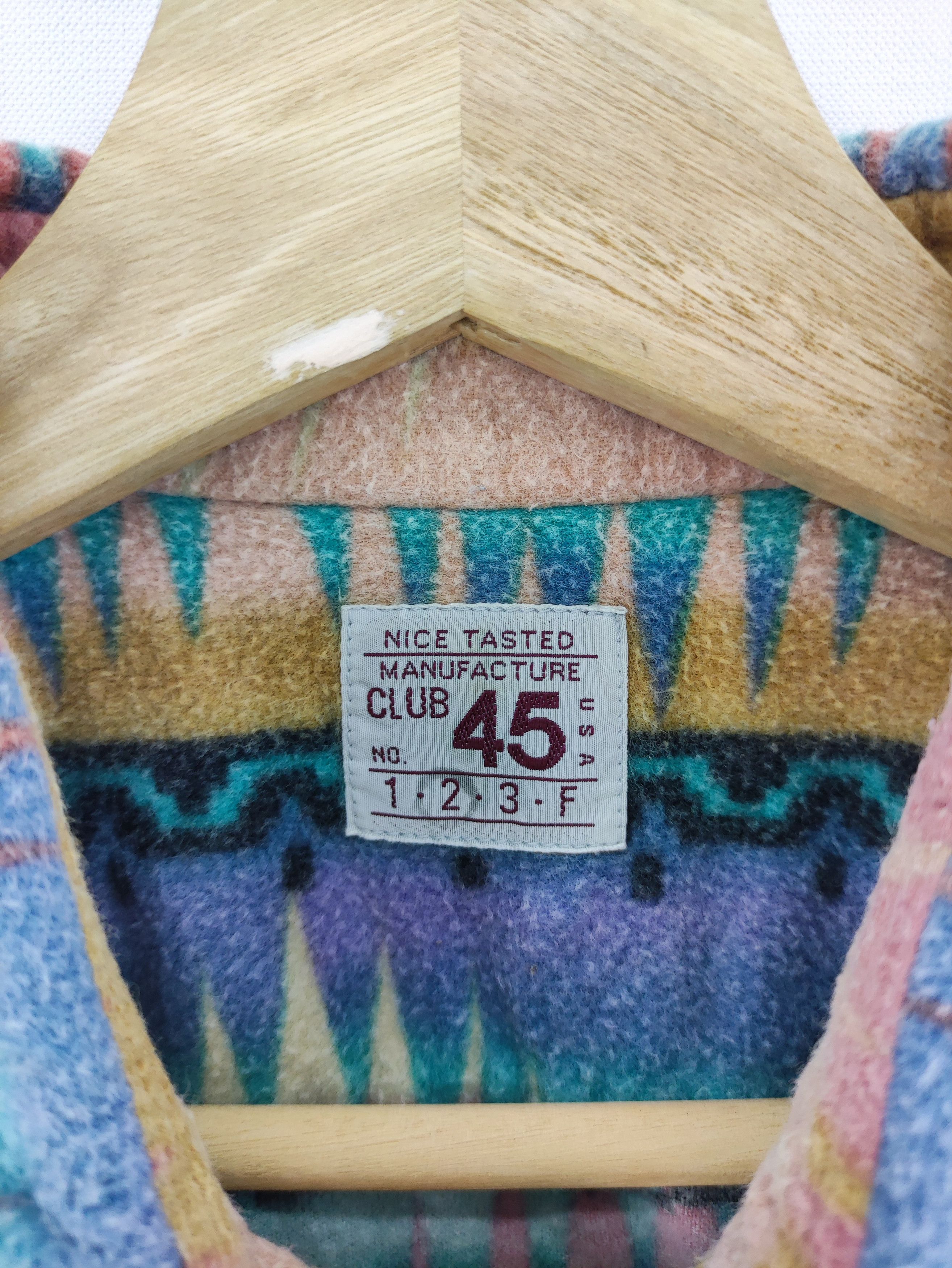 Japanese Brand Vintage Navajo Native Fleece Shirt Button Up Size US M / EU 48-50 / 2 - 2 Thumbnail