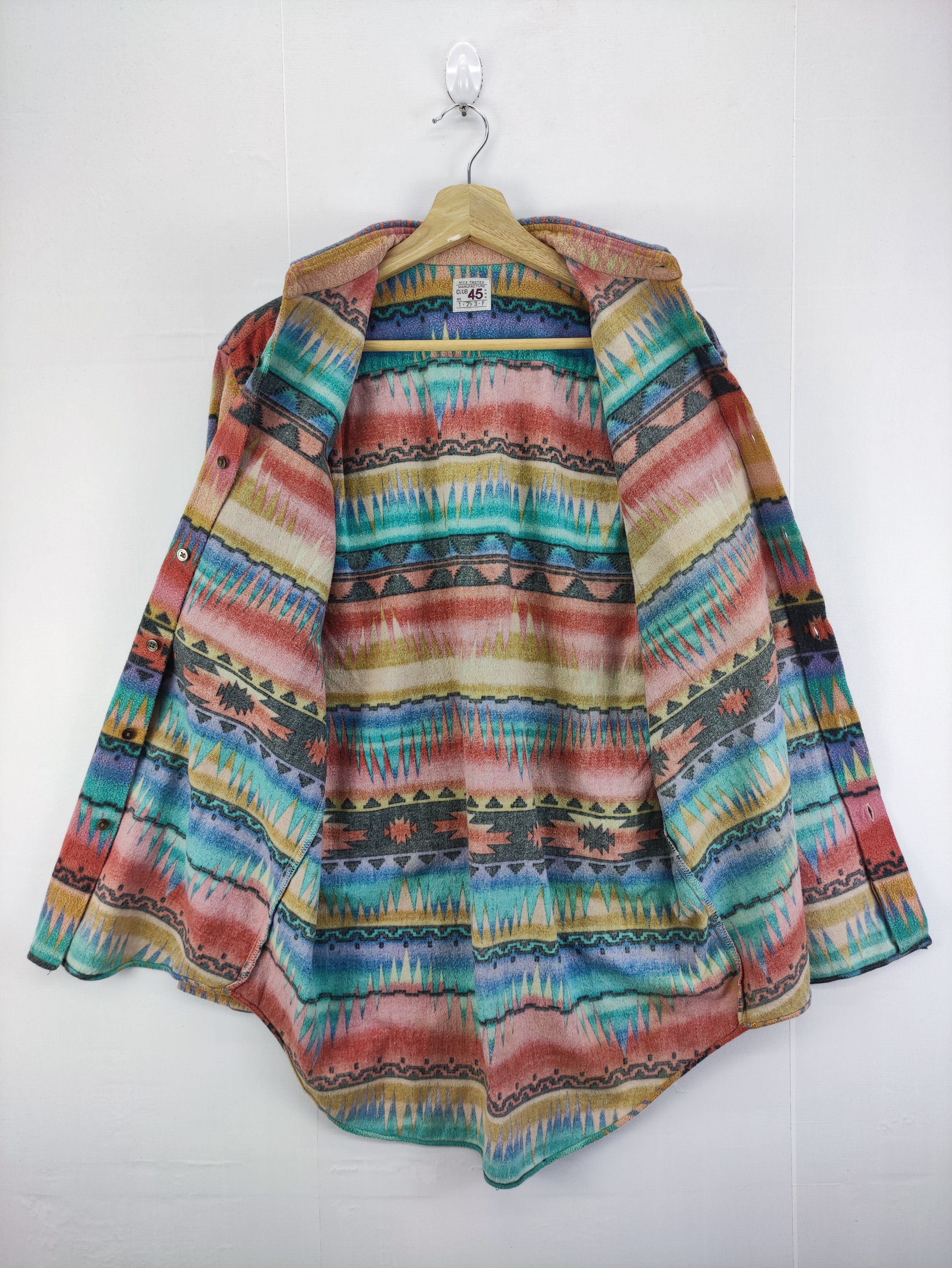 Japanese Brand Vintage Navajo Native Fleece Shirt Button Up Size US M / EU 48-50 / 2 - 3 Thumbnail