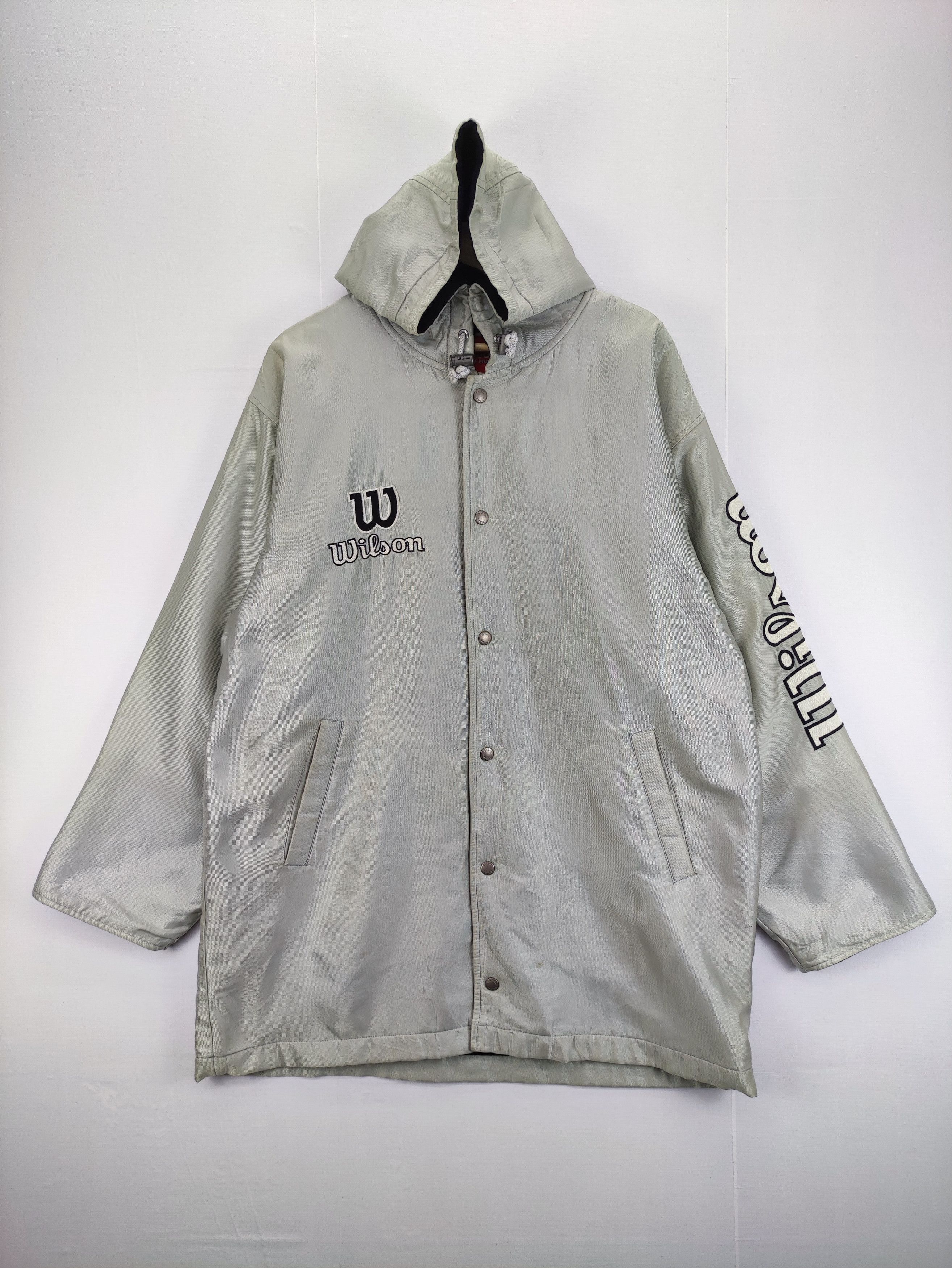 Vintage Wilson Jacket Snap Button Hoodie