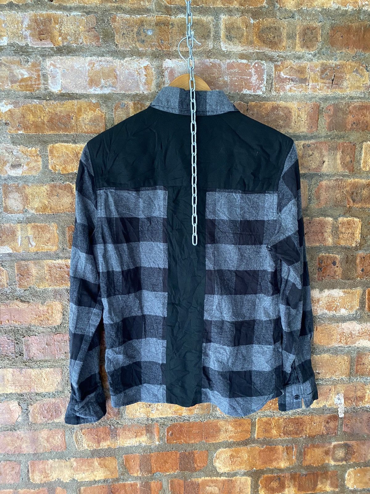 Number (N)ine Cross Black check wool blend Size US M / EU 48-50 / 2 - 5 Thumbnail