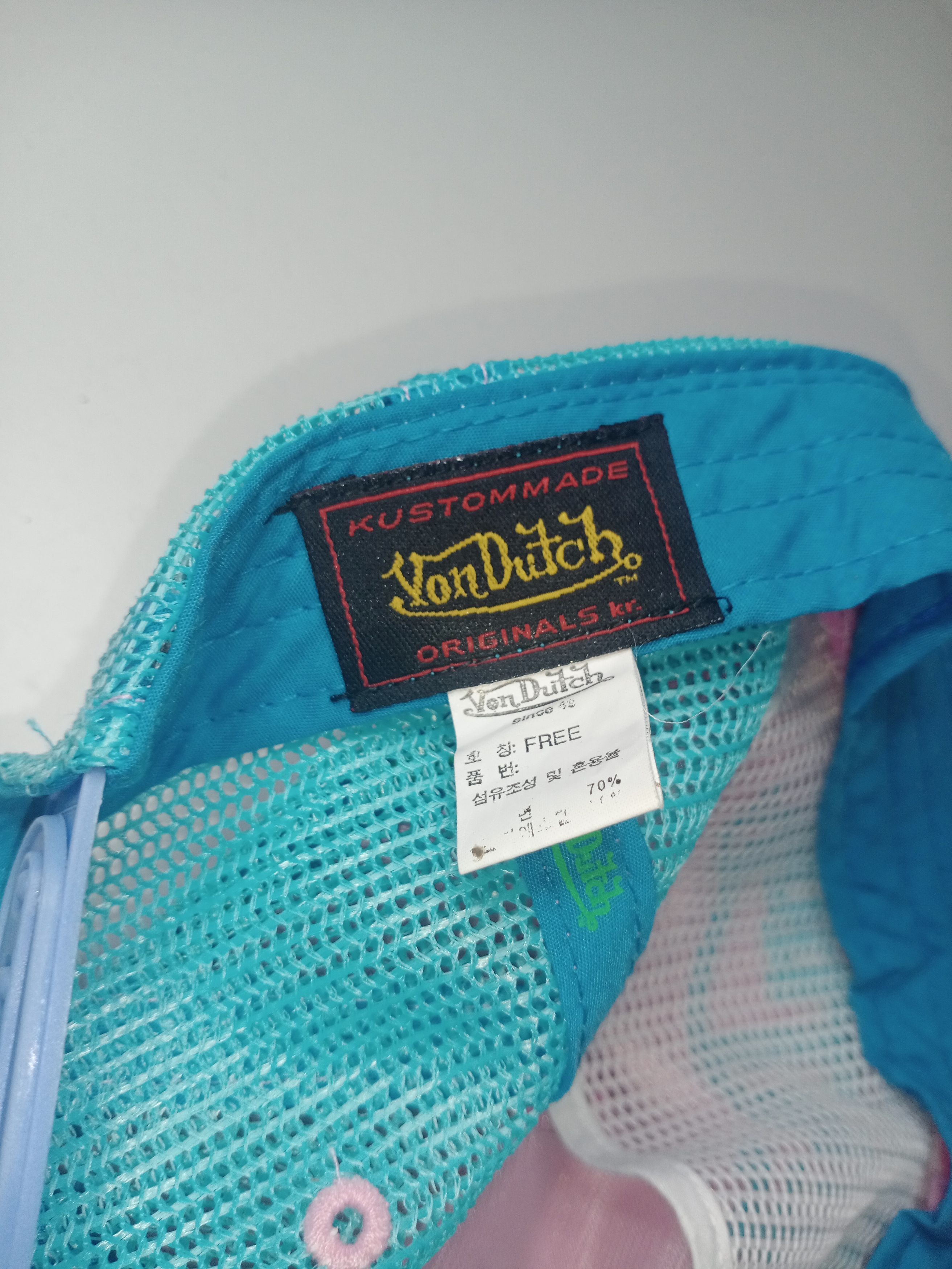 Von Dutch Vtg Von Dutch x Embroidered Logo x Ripped Trucker Snapback Size ONE SIZE - 5 Thumbnail