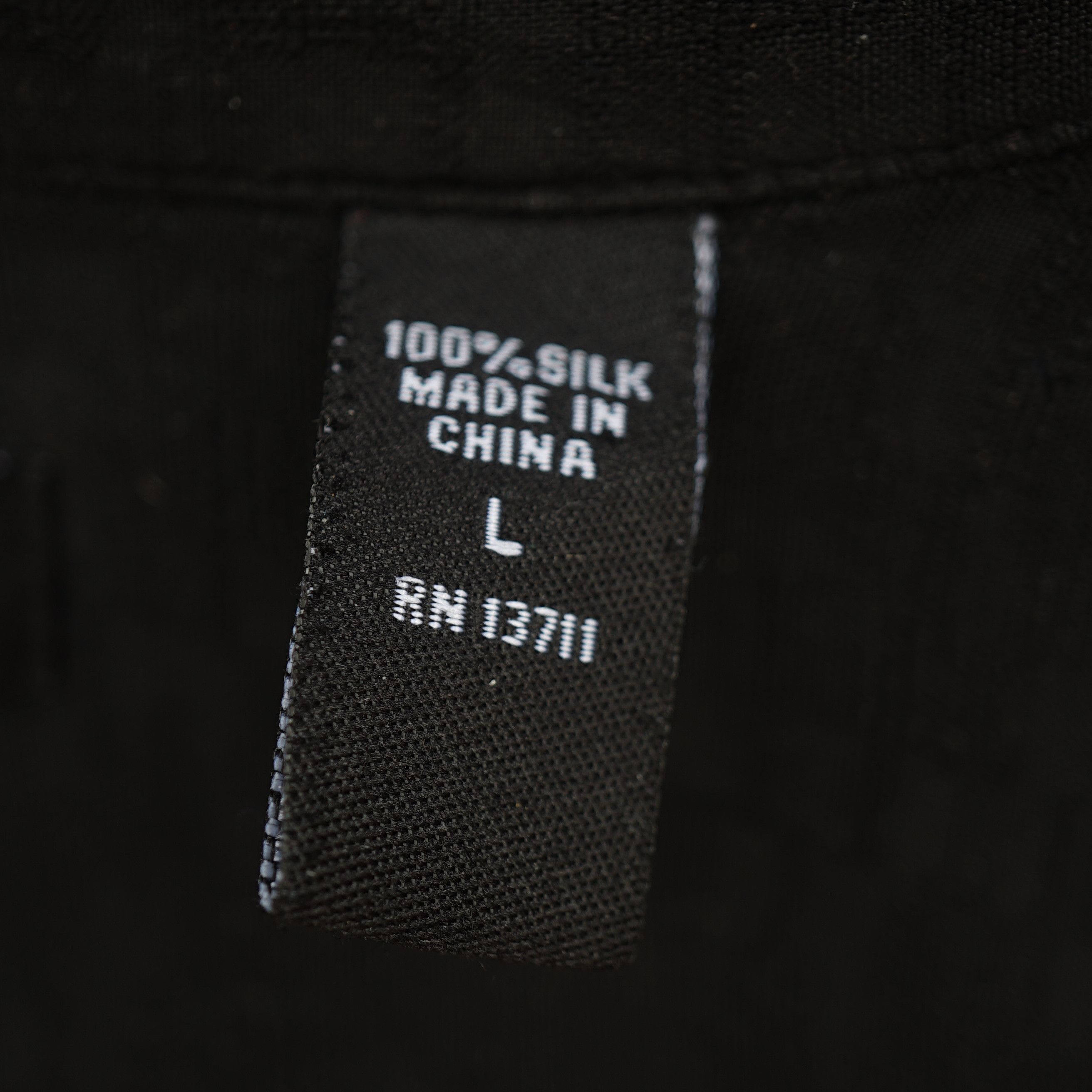 Brandini PURE SILK BLACK SHIRT Size US L / EU 52-54 / 3 - 5 Thumbnail
