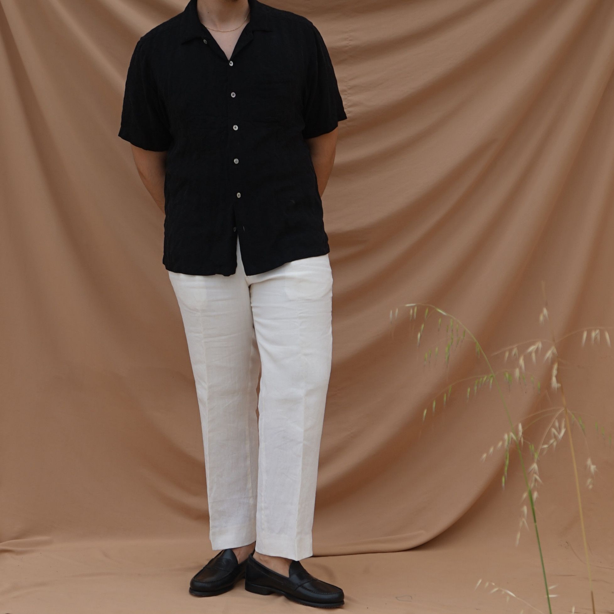 Brandini PURE SILK BLACK SHIRT Size US L / EU 52-54 / 3 - 2 Thumbnail