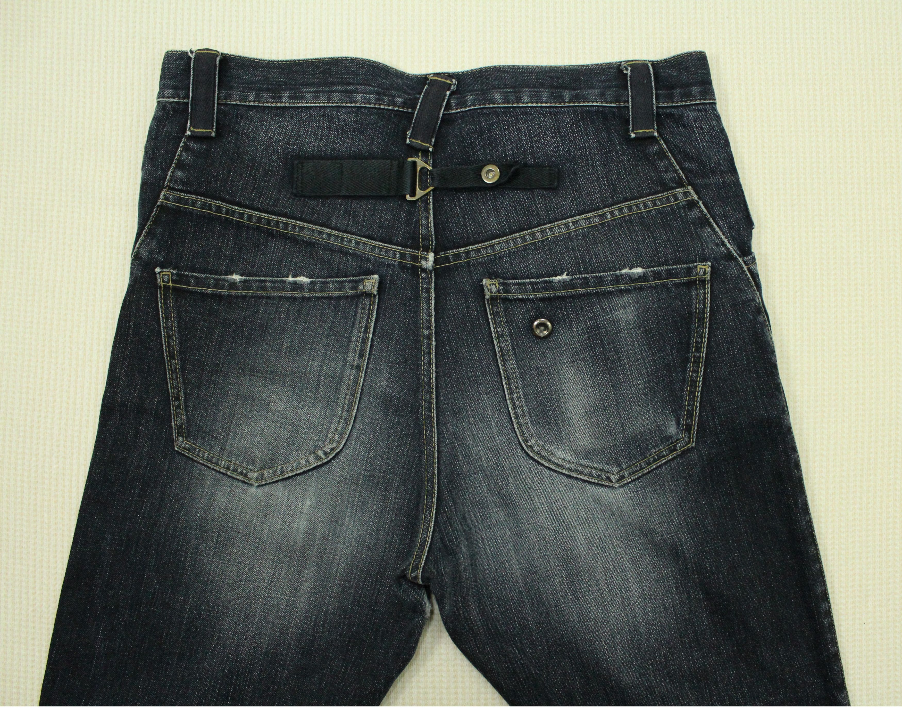 Marithe + Francois Girbaud Asymmetrical PPFM Denim Jeans Drop Crotch Size US 33 - 6 Thumbnail