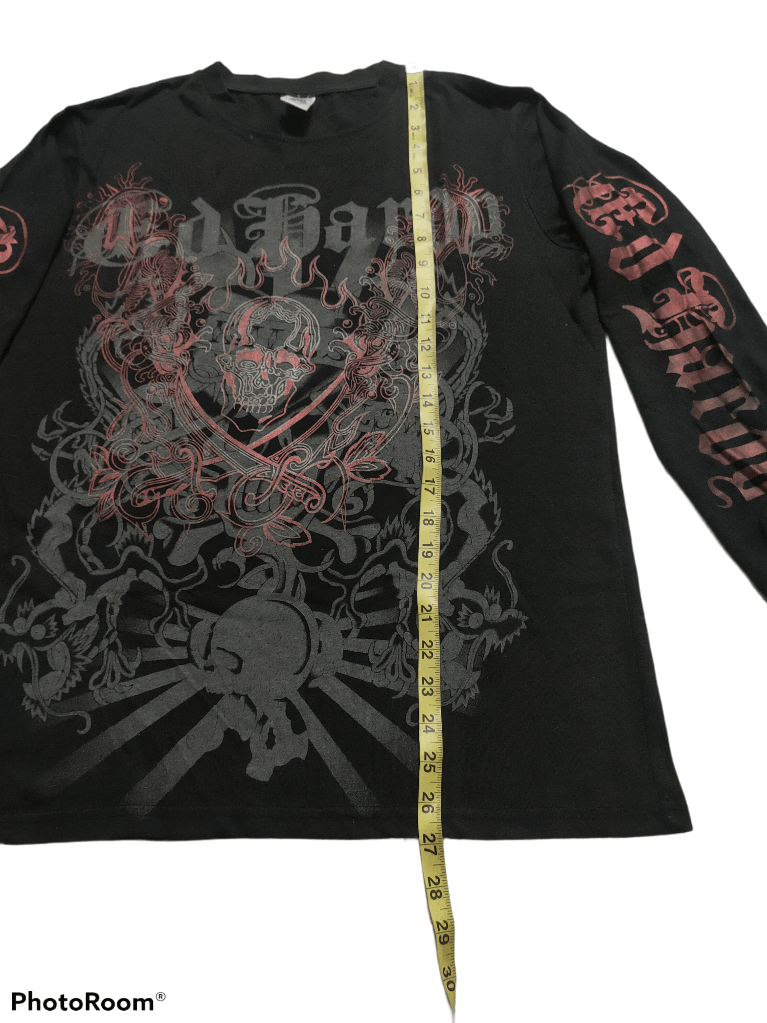 Christian Audigier 🔥Rare Item🔥VINTAGE USA ED-HARDY LONG SLEEVE OVER PRINT🔥 Size US M / EU 48-50 / 2 - 4 Thumbnail