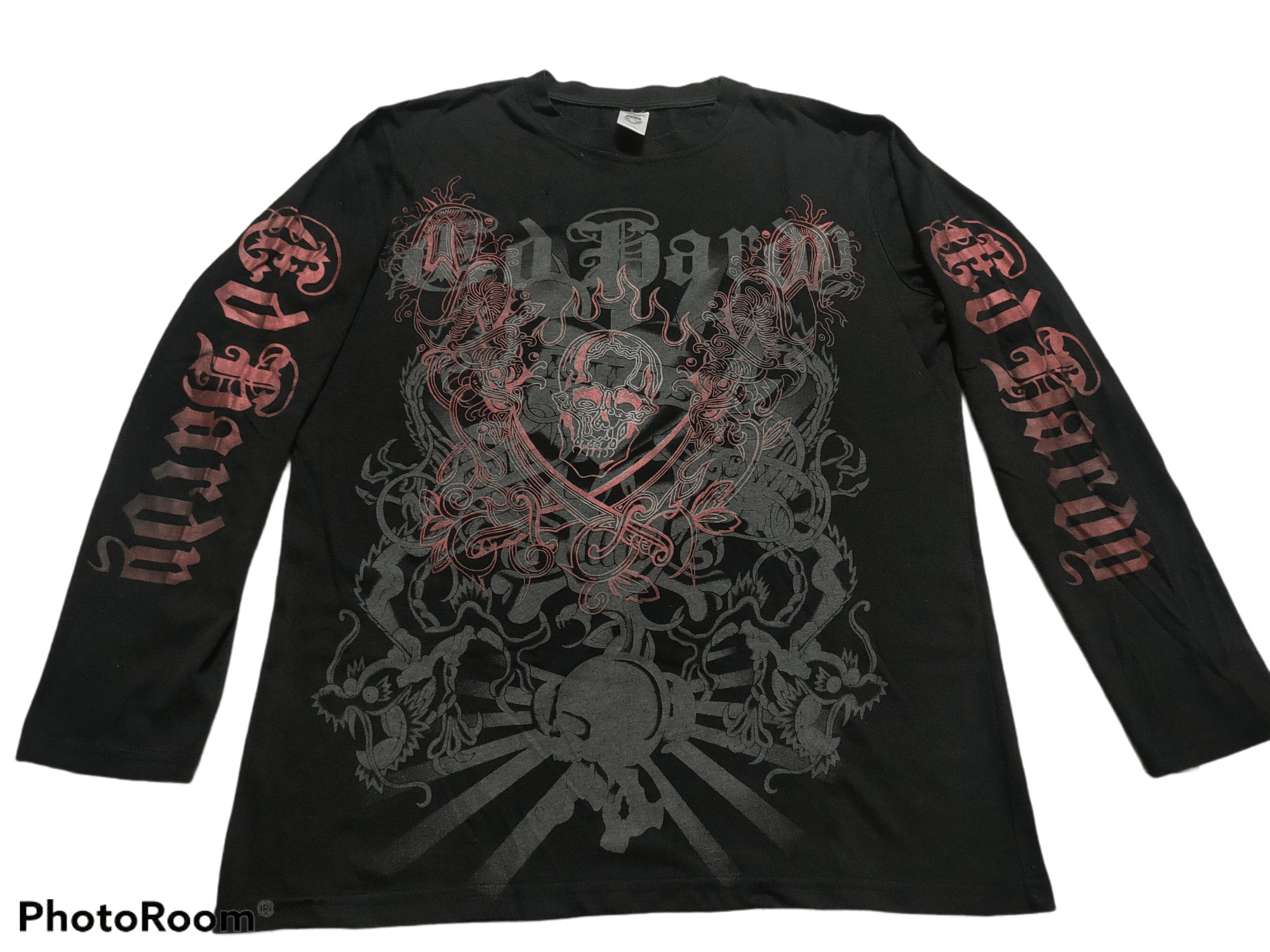 Christian Audigier 🔥Rare Item🔥VINTAGE USA ED-HARDY LONG SLEEVE OVER PRINT🔥 Size US M / EU 48-50 / 2 - 5 Thumbnail