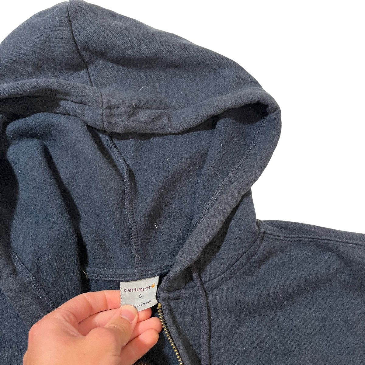 Carhartt × Vintage Vintage Carhartt Zip Hoodie Navy Blue Size US S / EU 44-46 / 1 - 3 Thumbnail