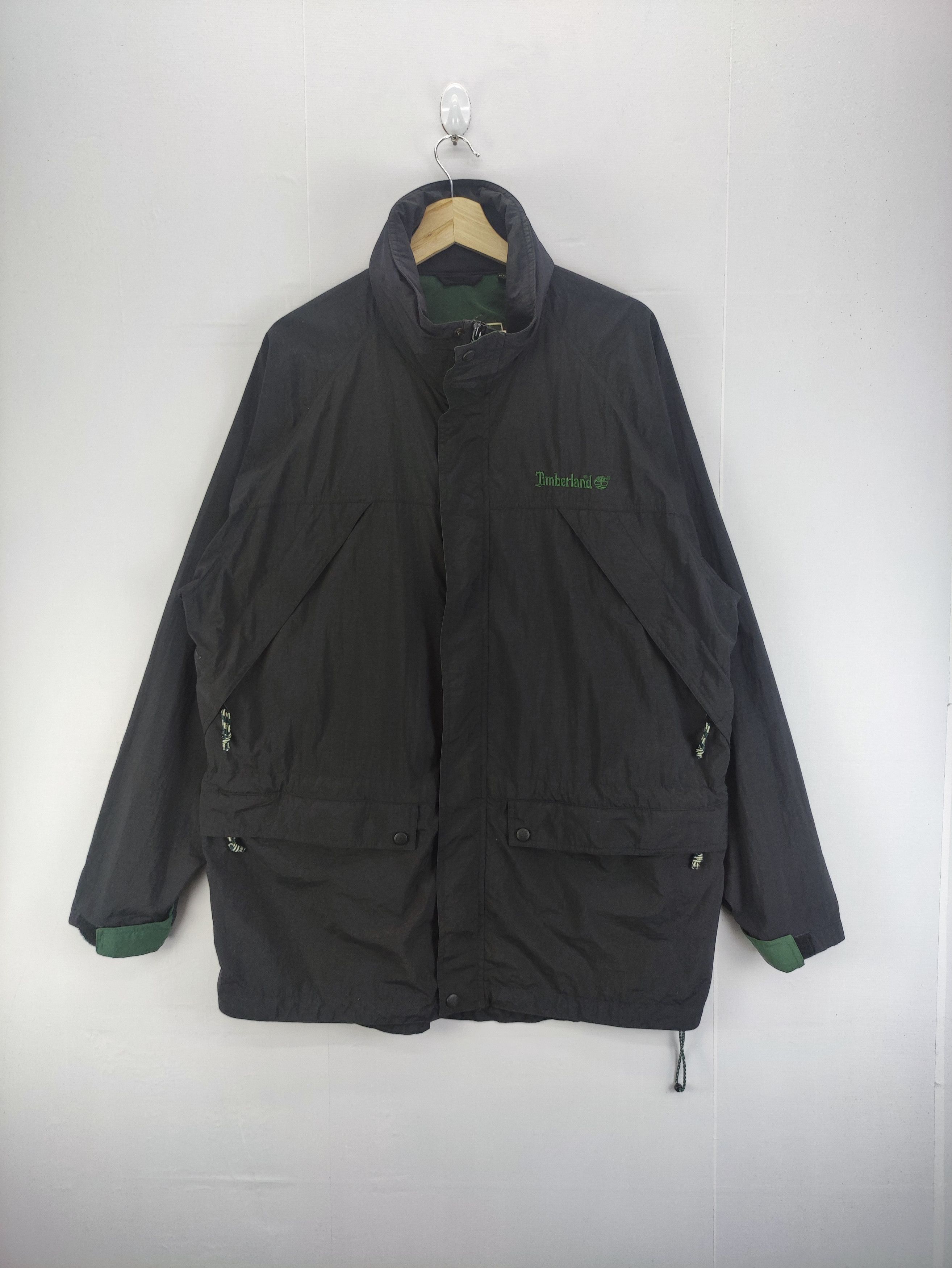 Timberland Vintage Timberland Windbreaker Jacket Zipper With Hoodie Size US XL / EU 56 / 4 - 1 Thumbnail