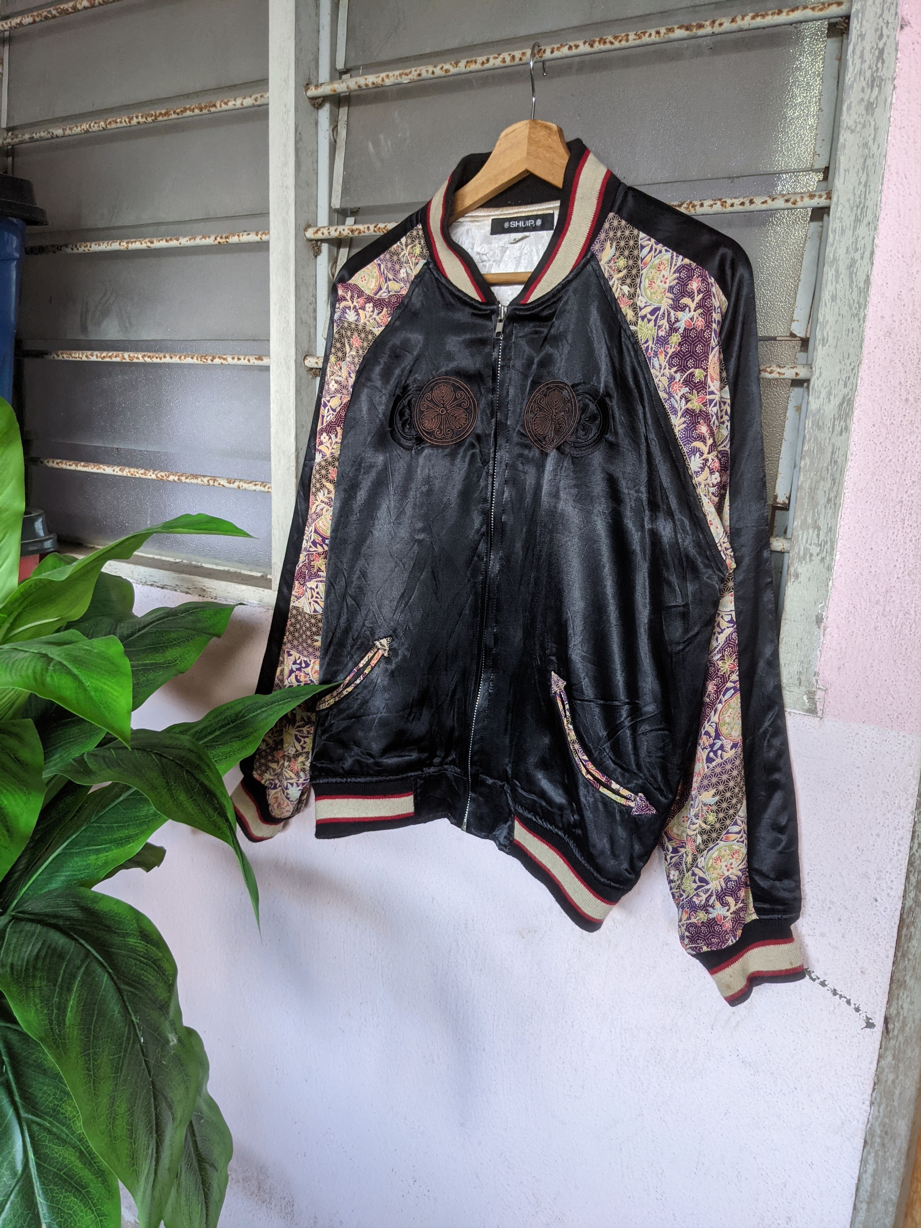 Japanese Brand SHUIP Woven Big Logo Viscose Sukajan Jacket Size US M / EU 48-50 / 2 - 1 Thumbnail